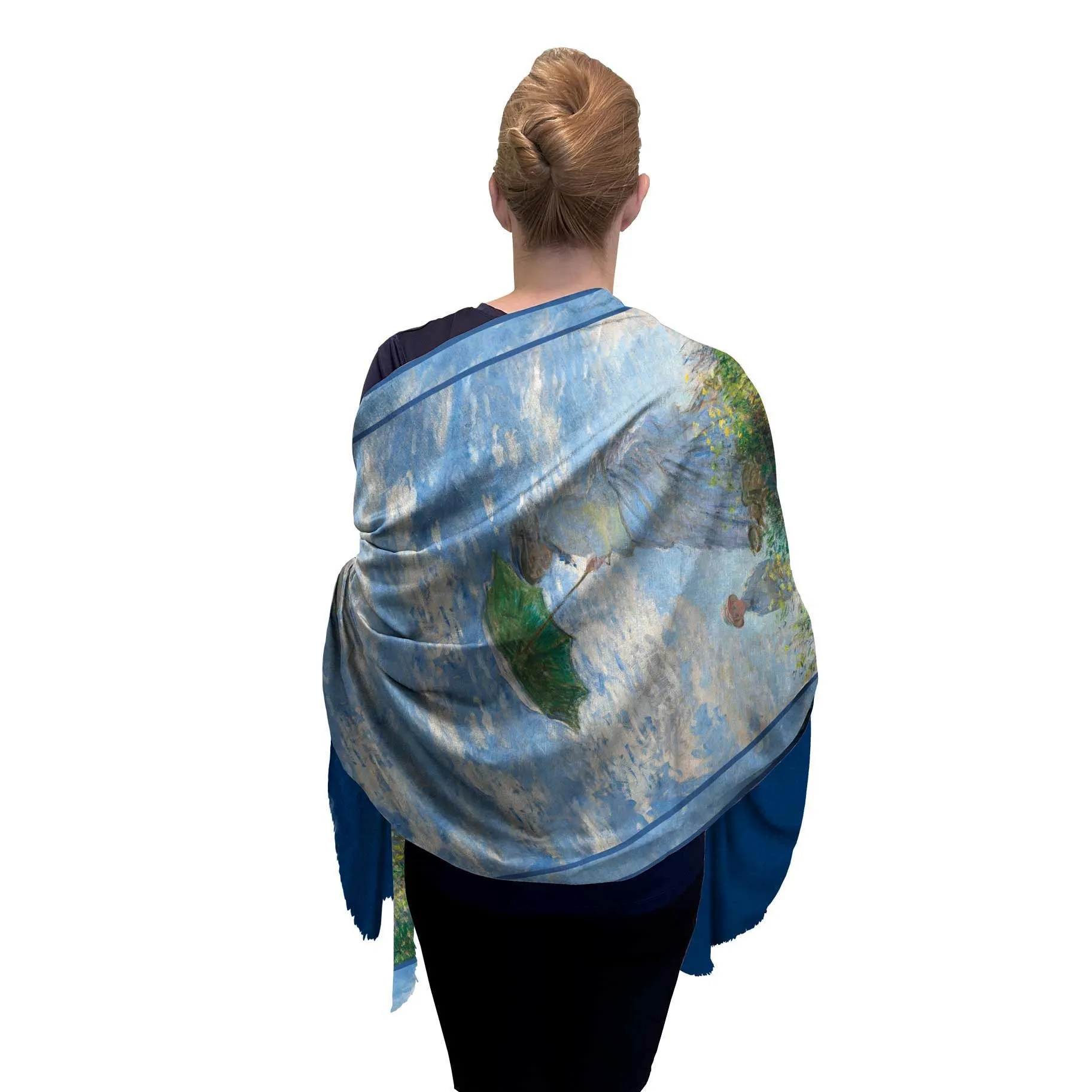 Monet Woman Parasol Silk Blend Women's Fashion Shawl