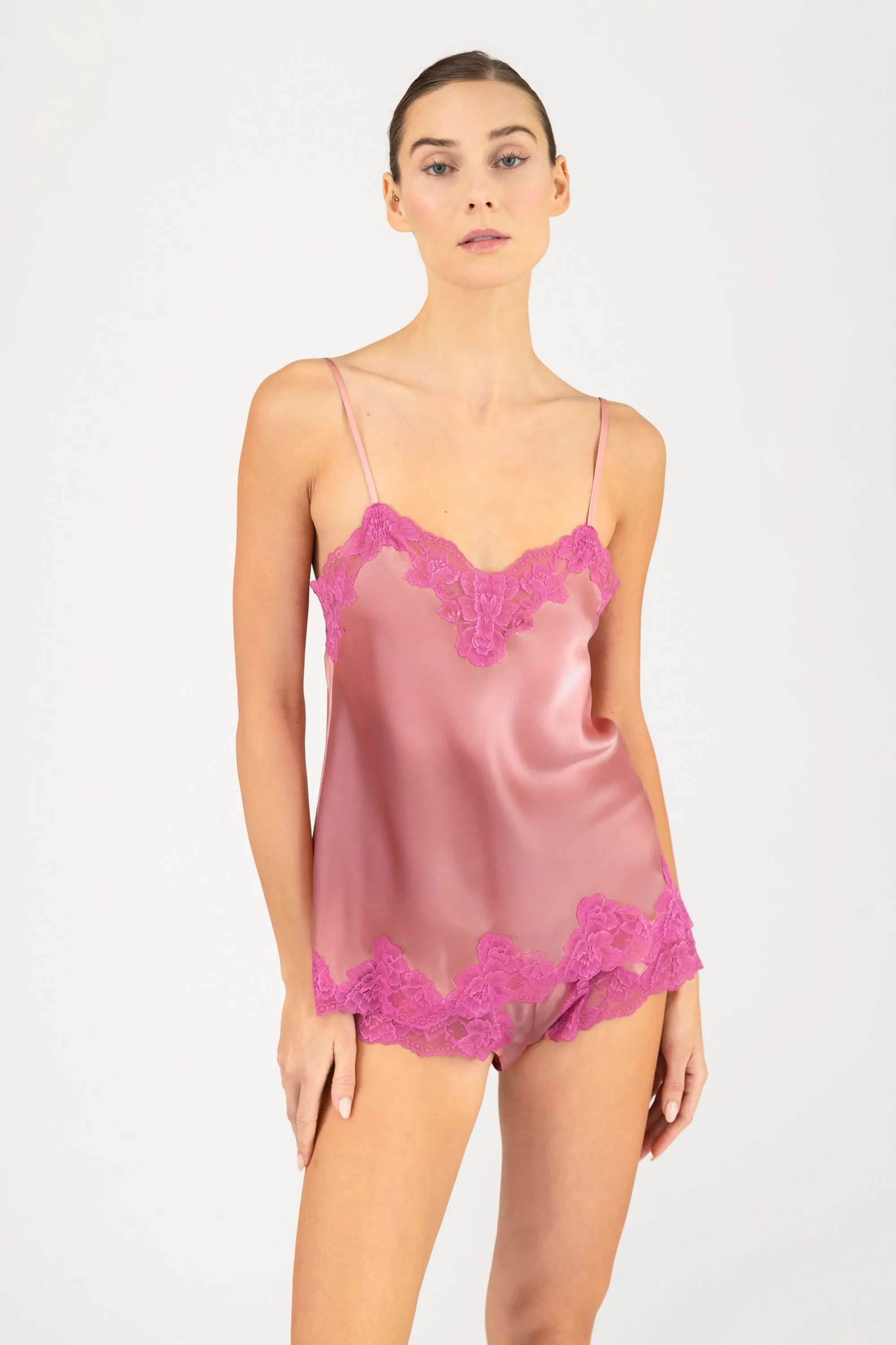 Morgan Lace Spaghetti Silk Camisole