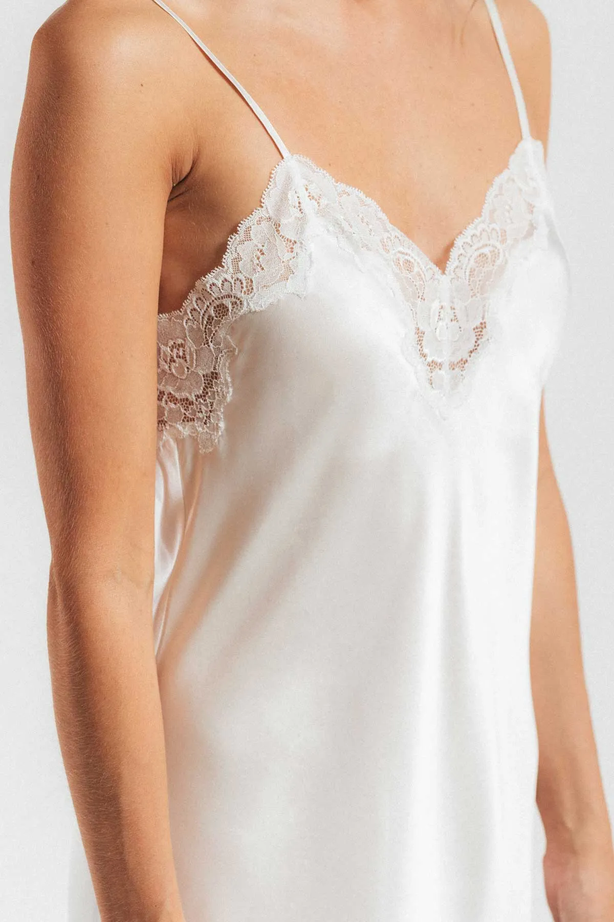 Morgan Lace Spaghetti Silk Camisole