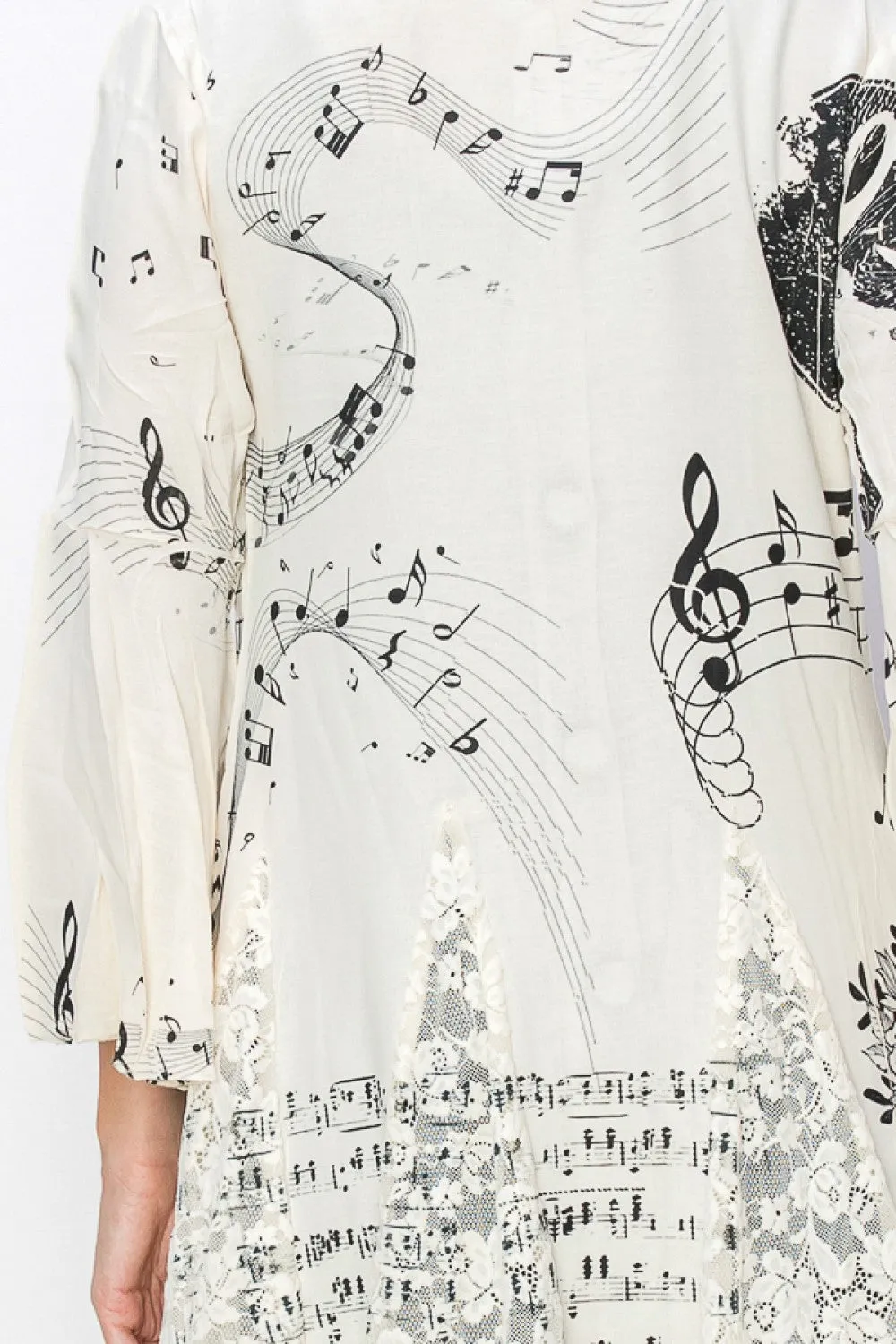 Music Inspired Long Collared Cardigan