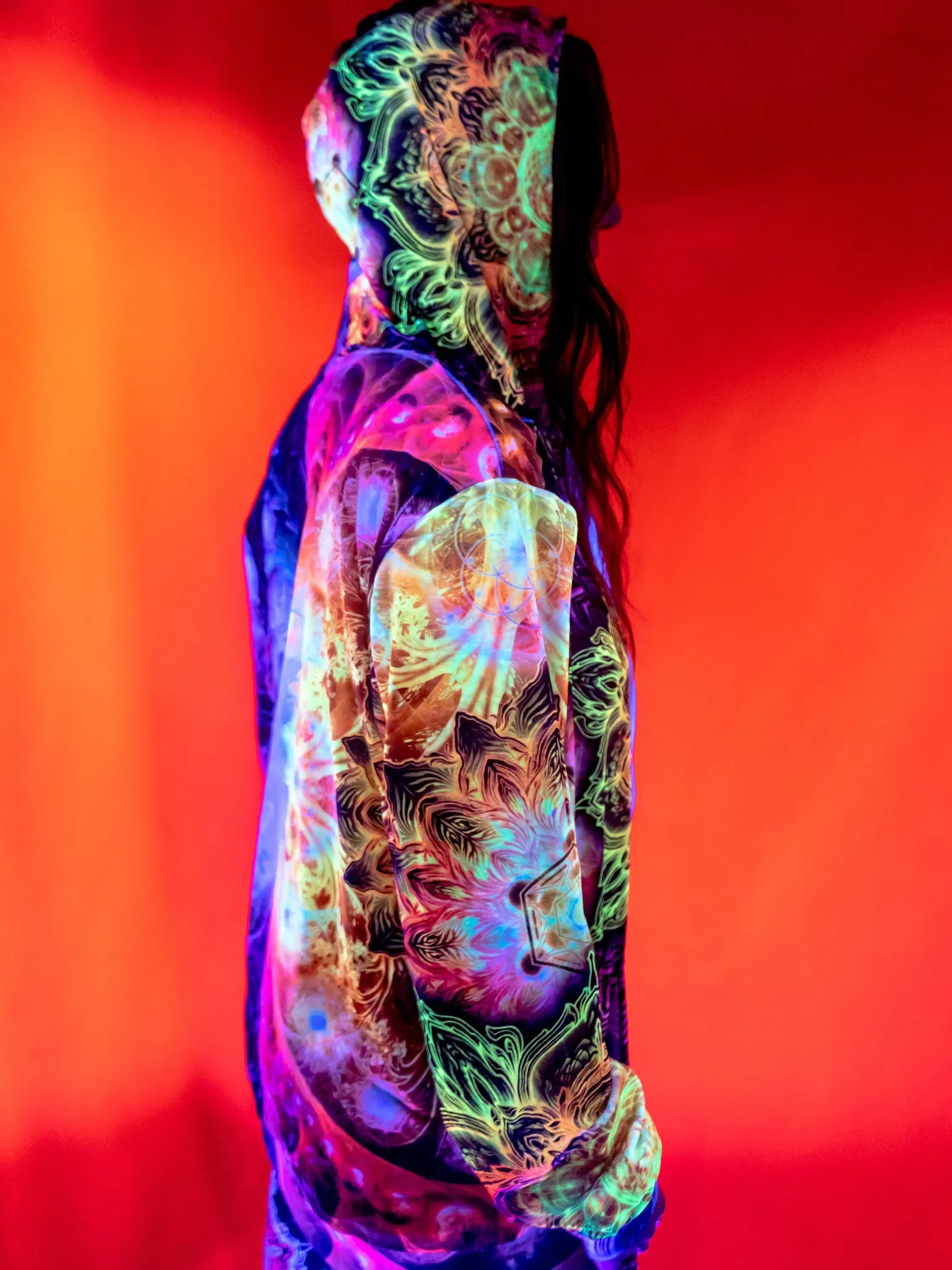 Neon Sacred Duality Unisex Hoodie