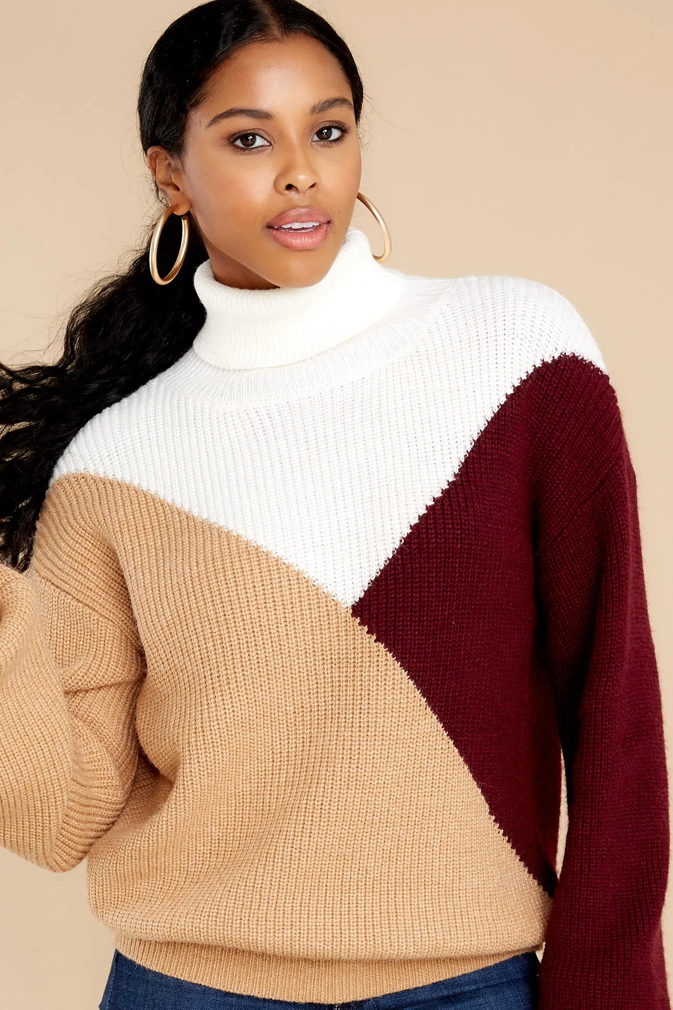 Next Stop Light Mocha Multi Sweater