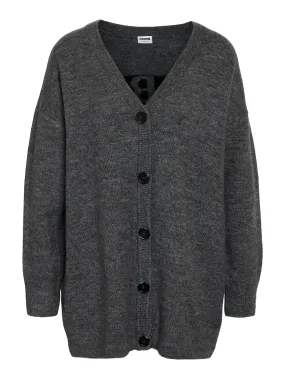 Noisy May - Charcoal Grey ‘Rebel Chic’ Jacquard Cardigan