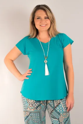 Opal Microfibre Short Sleeve Top