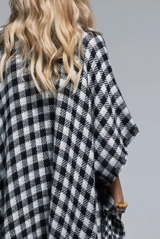 Outerwear - Reversible Buffalo Plaid Kimono