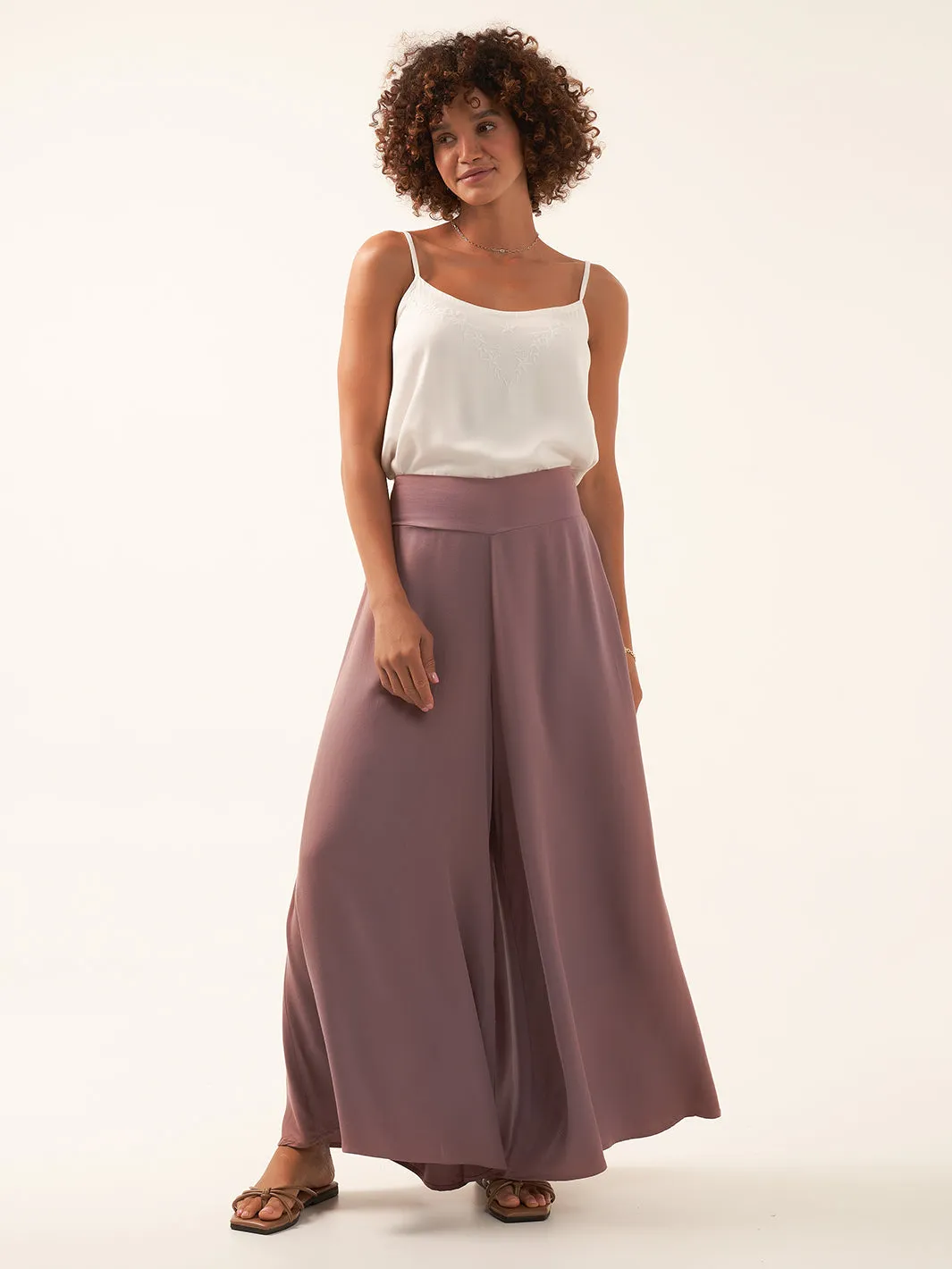 Palazzo Ecovero™ Pants Plum