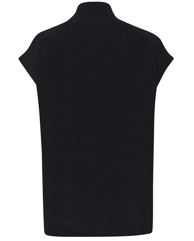 Part Two Eisley Dark Navy Cotton Sweater Vest Knit