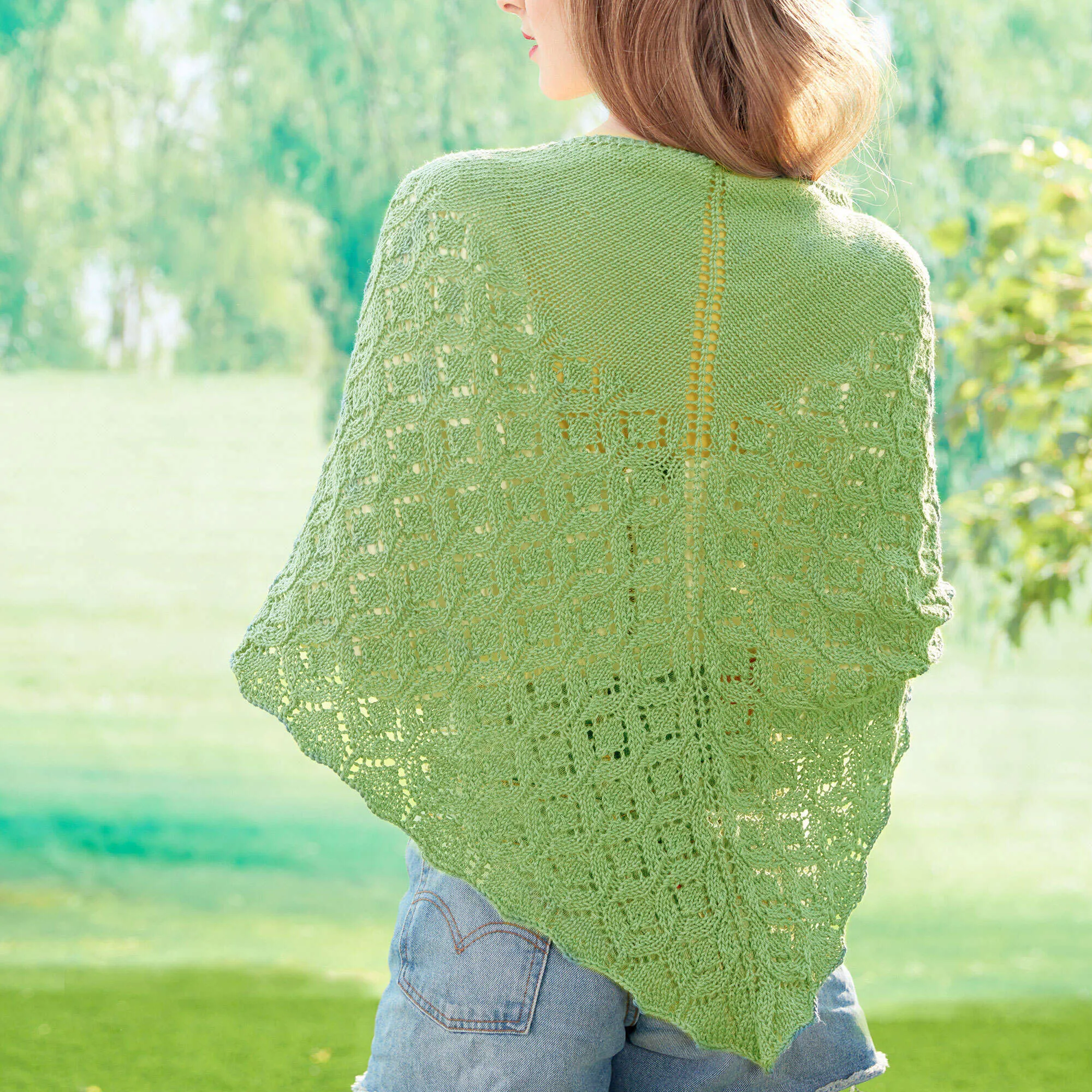 Patons Pastoral Lace Knit Shawl