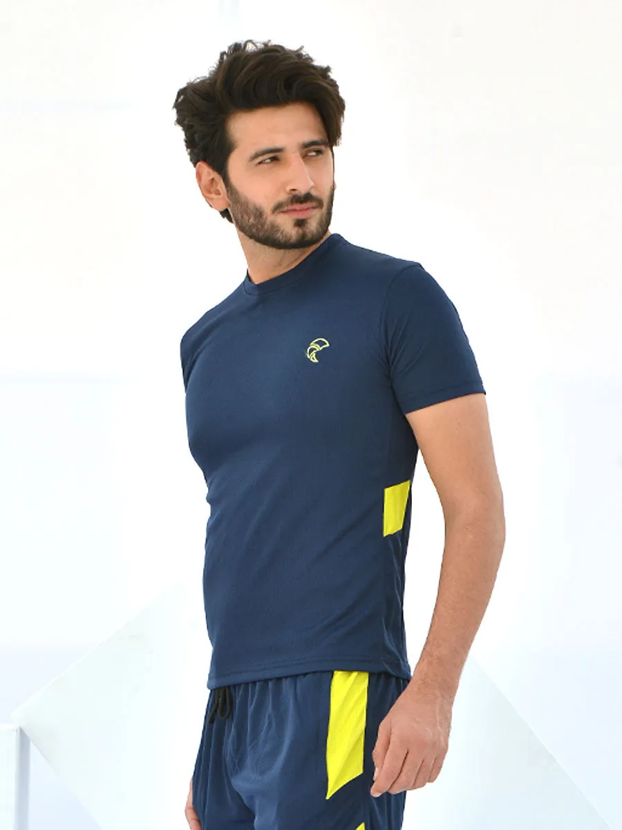 Performance 2.0 - T-Shirt - Navy Blue / Volt