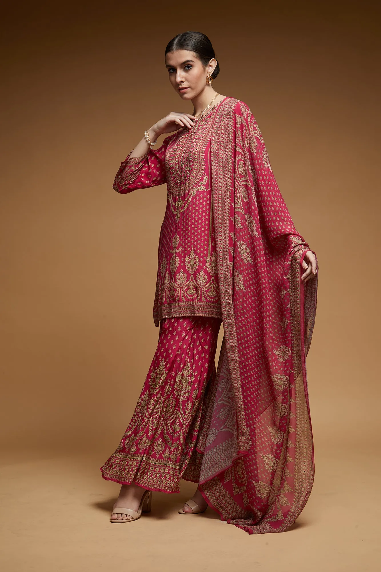 Pink Color Sharara