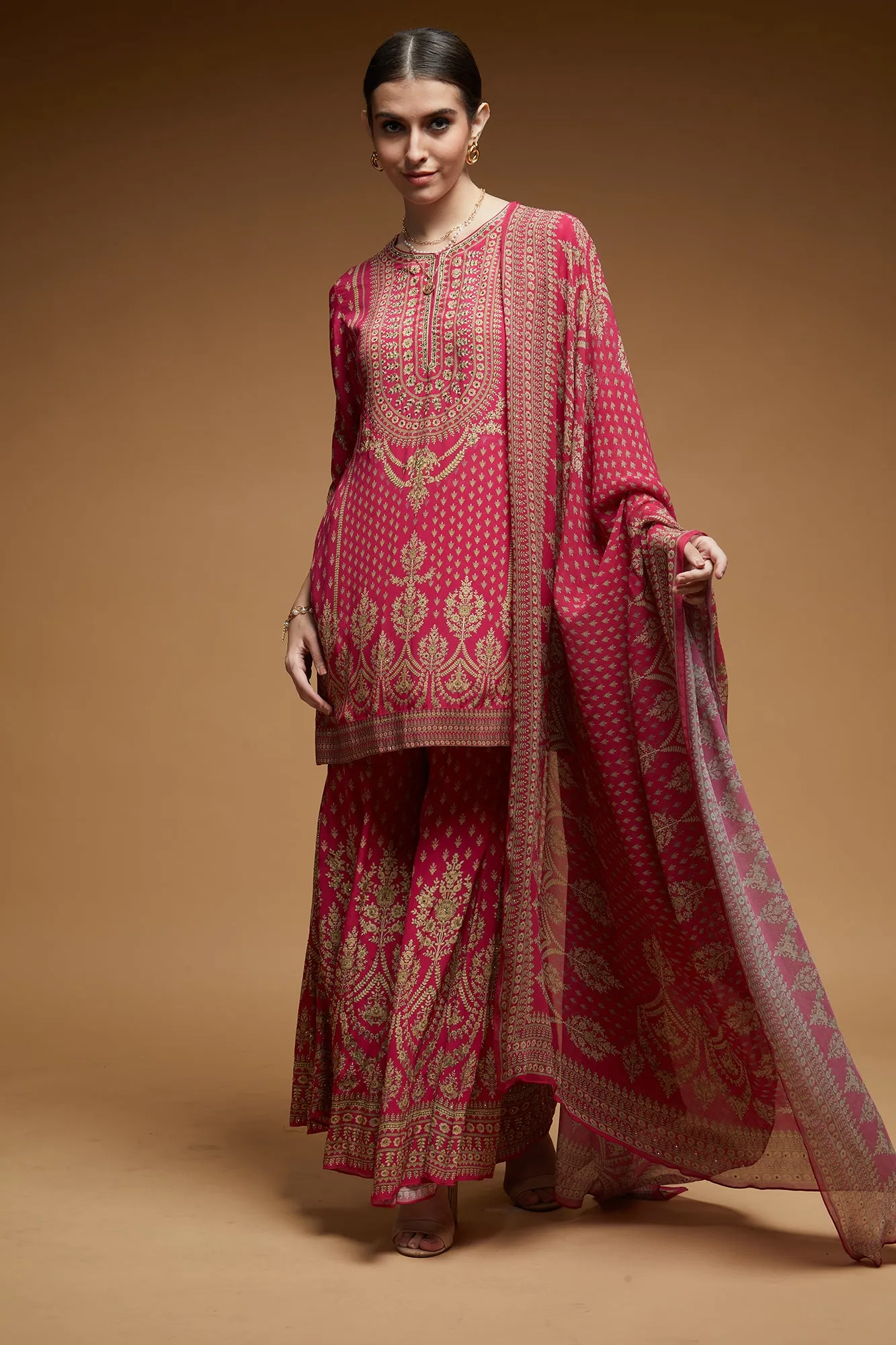 Pink Color Sharara