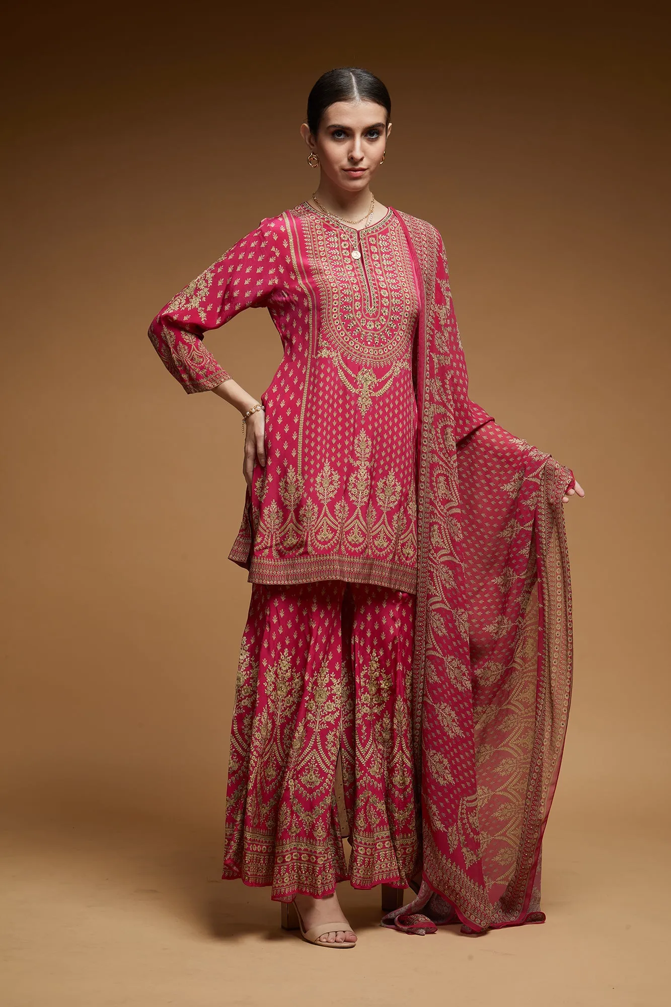 Pink Color Sharara