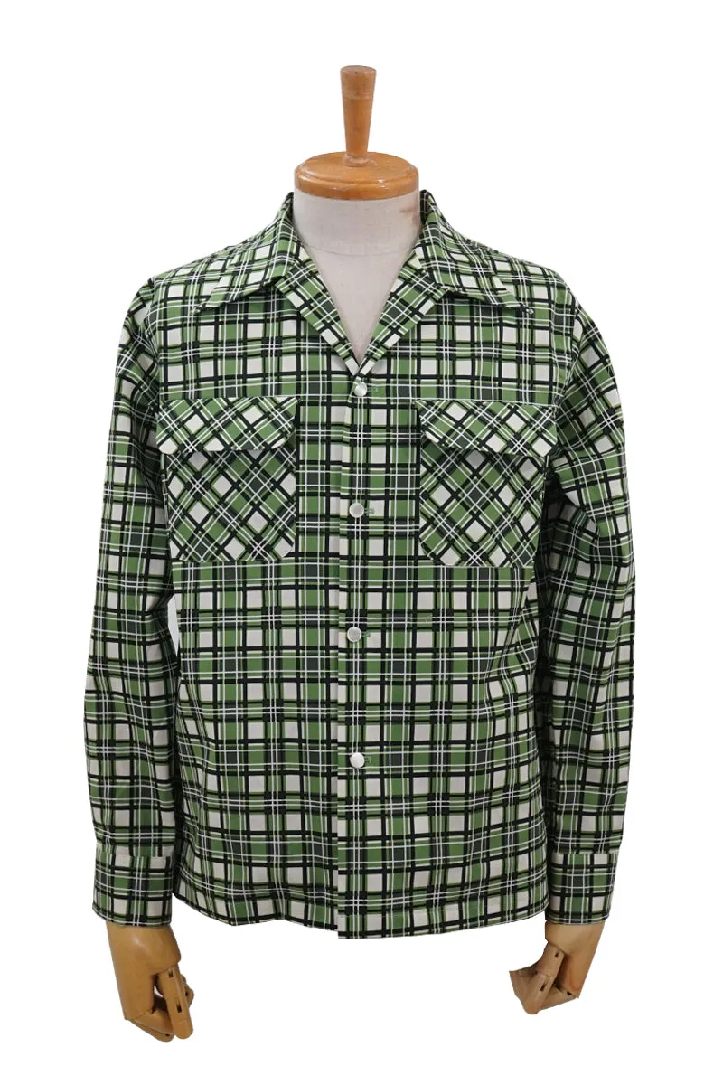 Print Check2 Flap Open Shirt