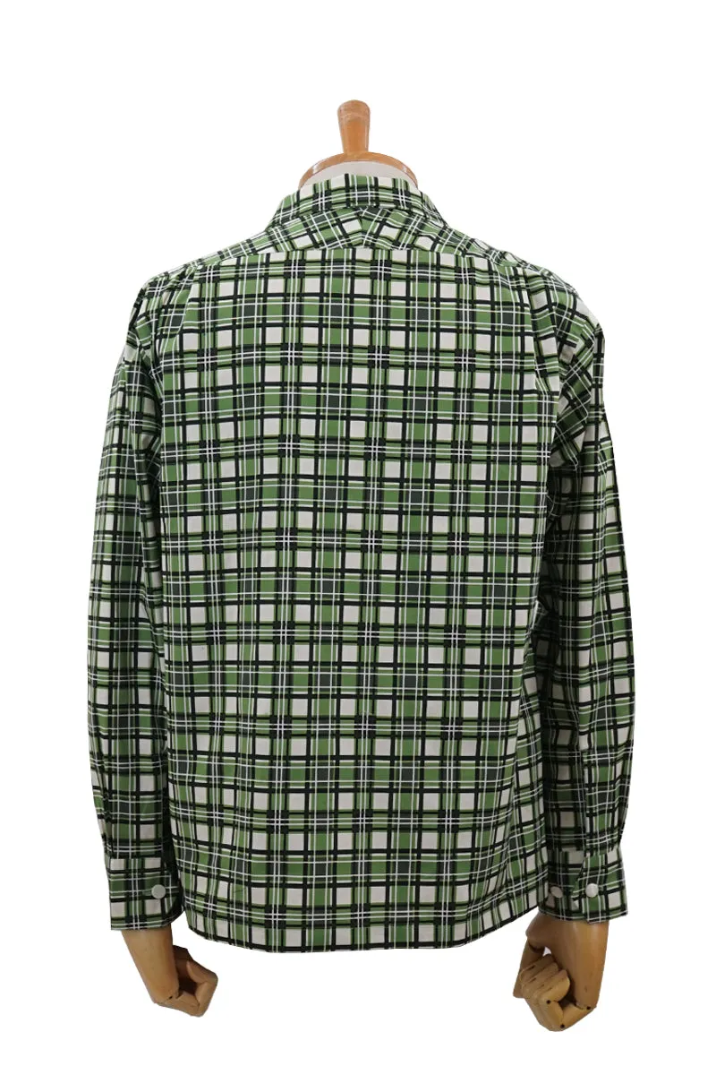 Print Check2 Flap Open Shirt