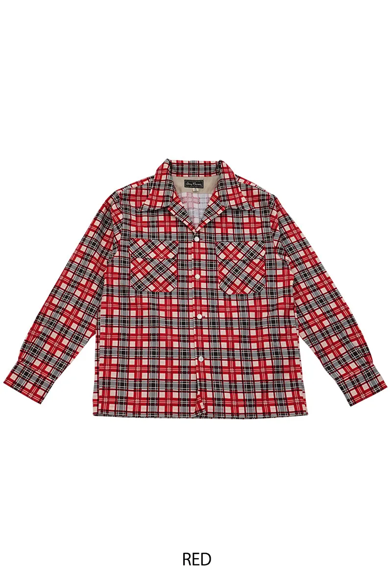 Print Check2 Flap Open Shirt