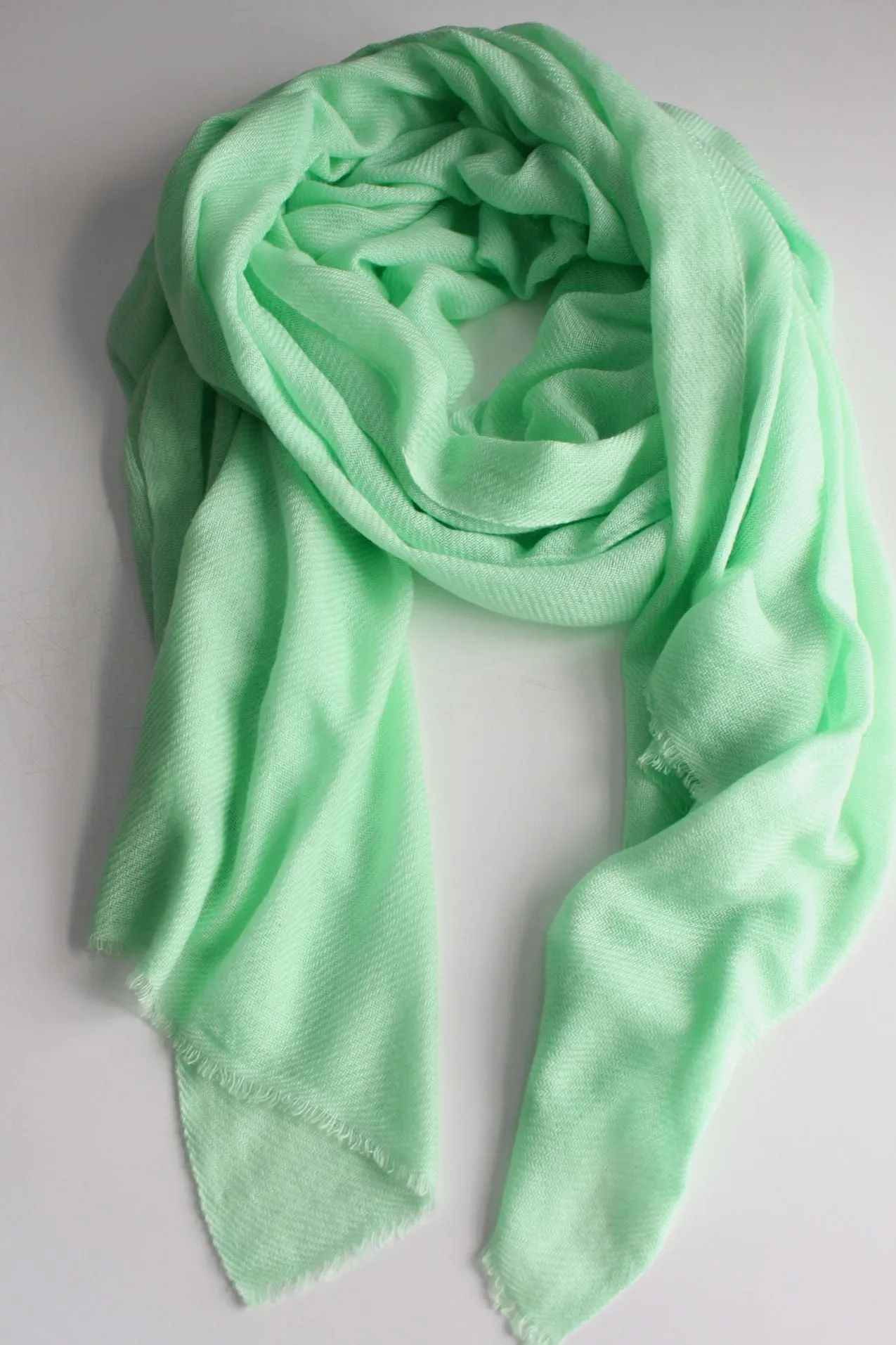 Pure Pashmina Shawl-Bright Parakeet