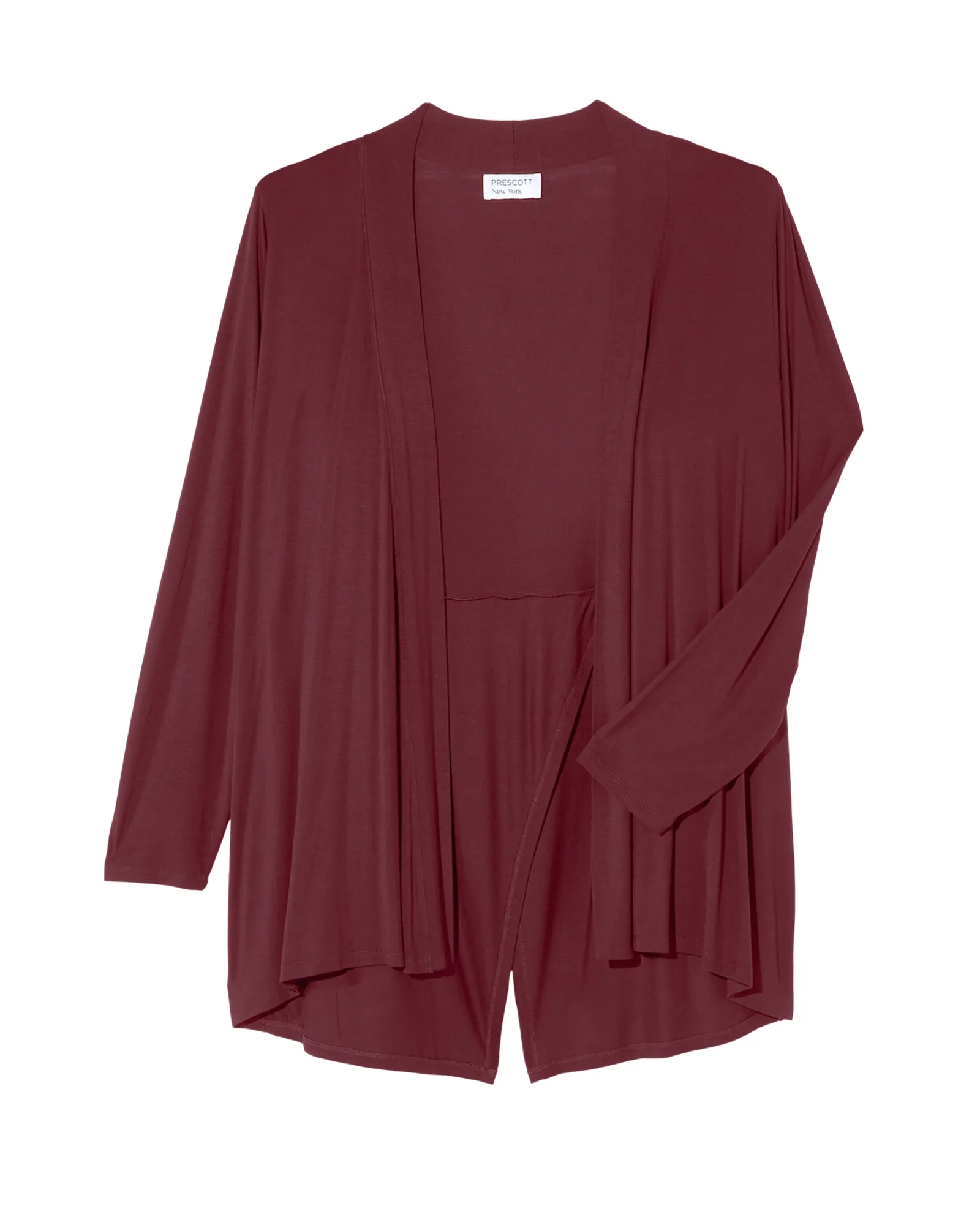 Quincy Long Sleeve Back Slit Cardigan | Burgundy