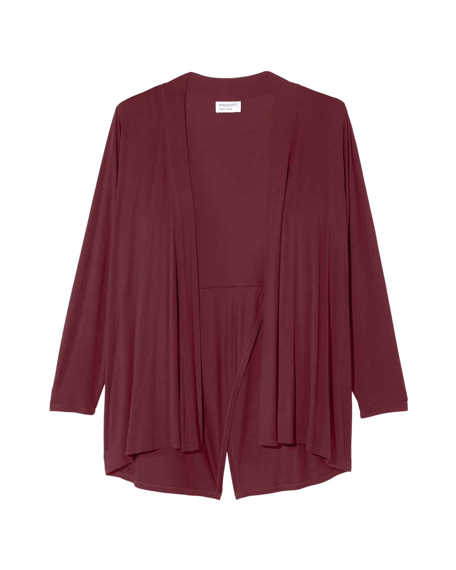 Quincy Long Sleeve Back Slit Cardigan | Burgundy