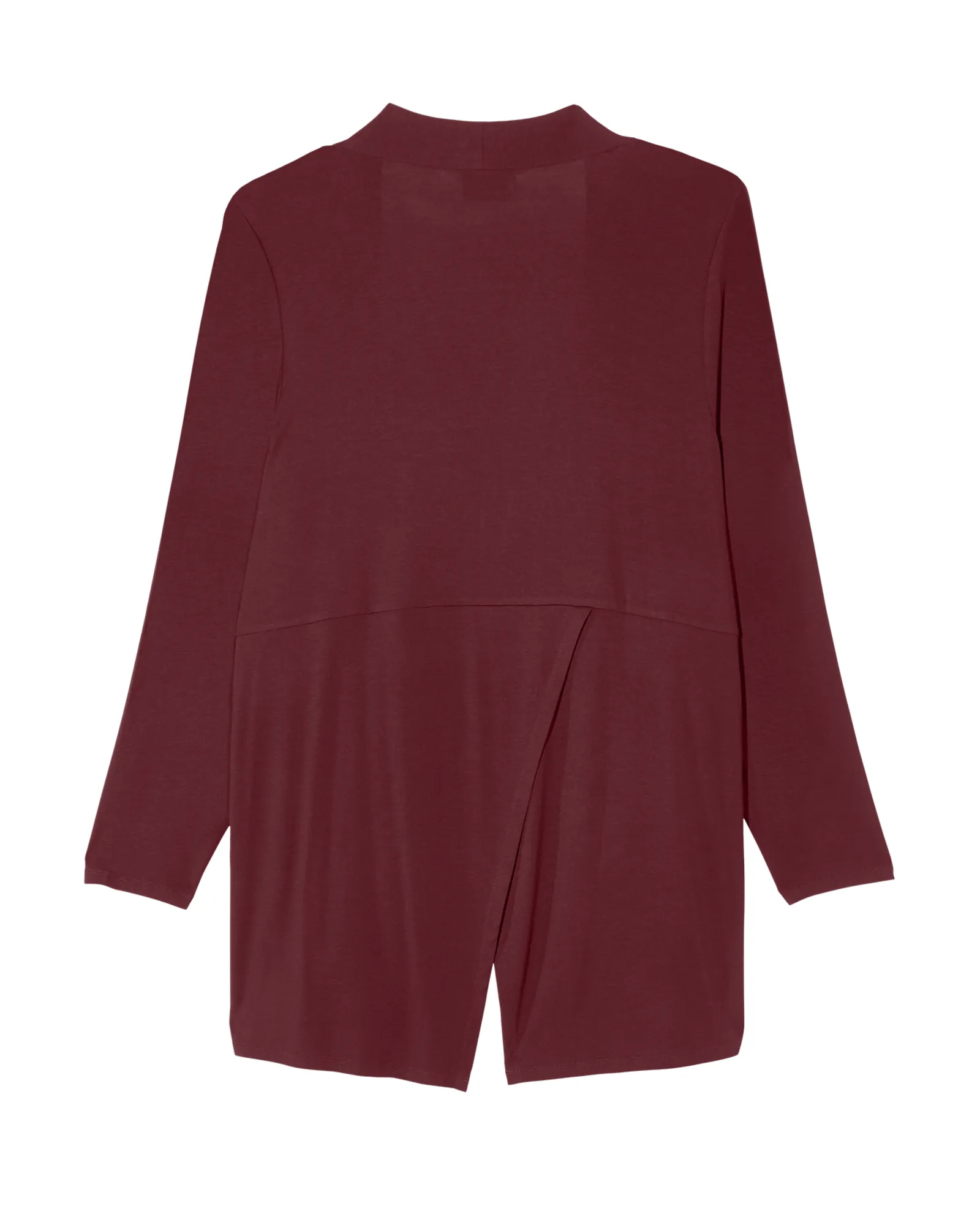 Quincy Long Sleeve Back Slit Cardigan | Burgundy