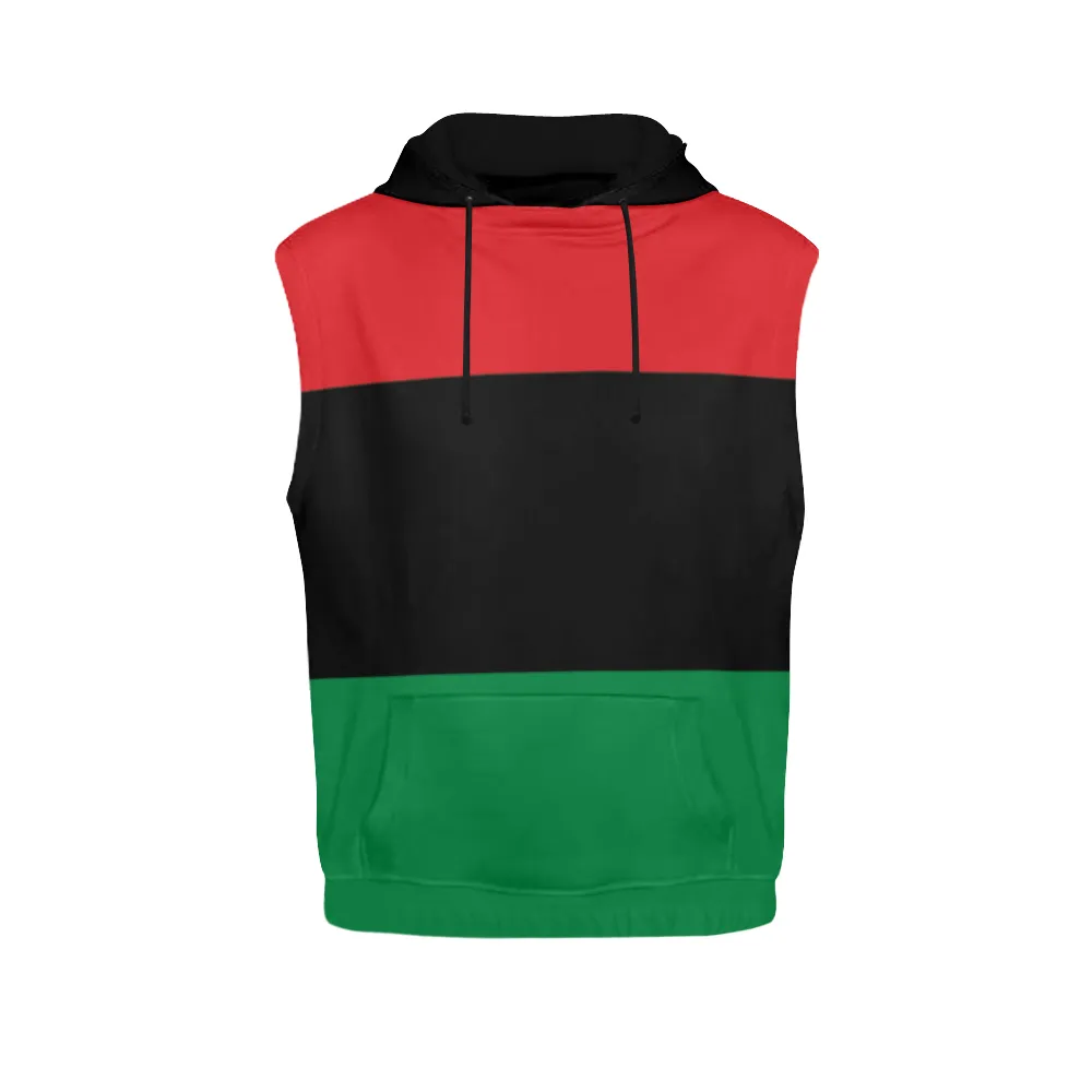 RBG Pan African Flag Unisex Sleeveless Hoodie