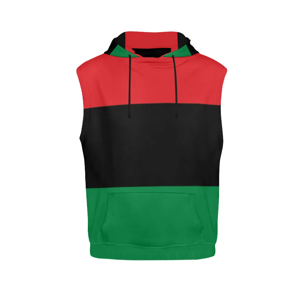 RBG Pan African Flag Unisex Sleeveless Hoodie