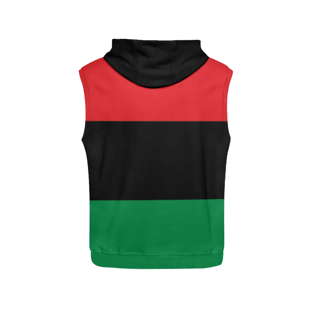 RBG Pan African Flag Unisex Sleeveless Hoodie