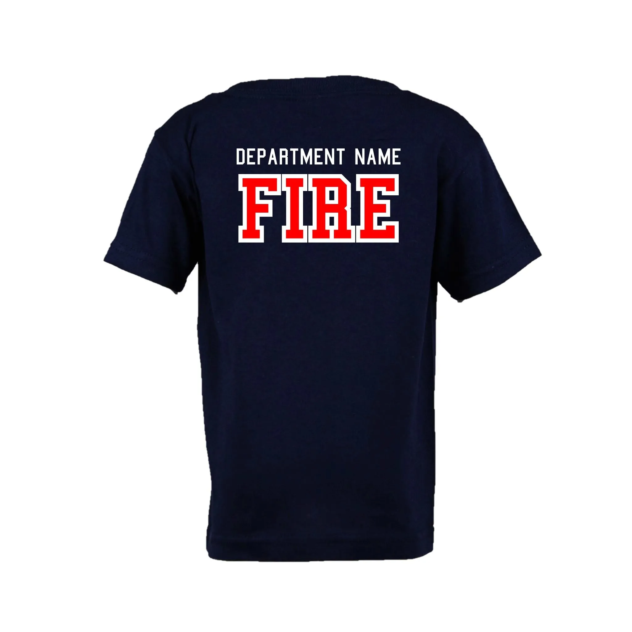 RED MALTESE CROSS Firefighter Personalized Navy YOUTH Shirt (ONLY)