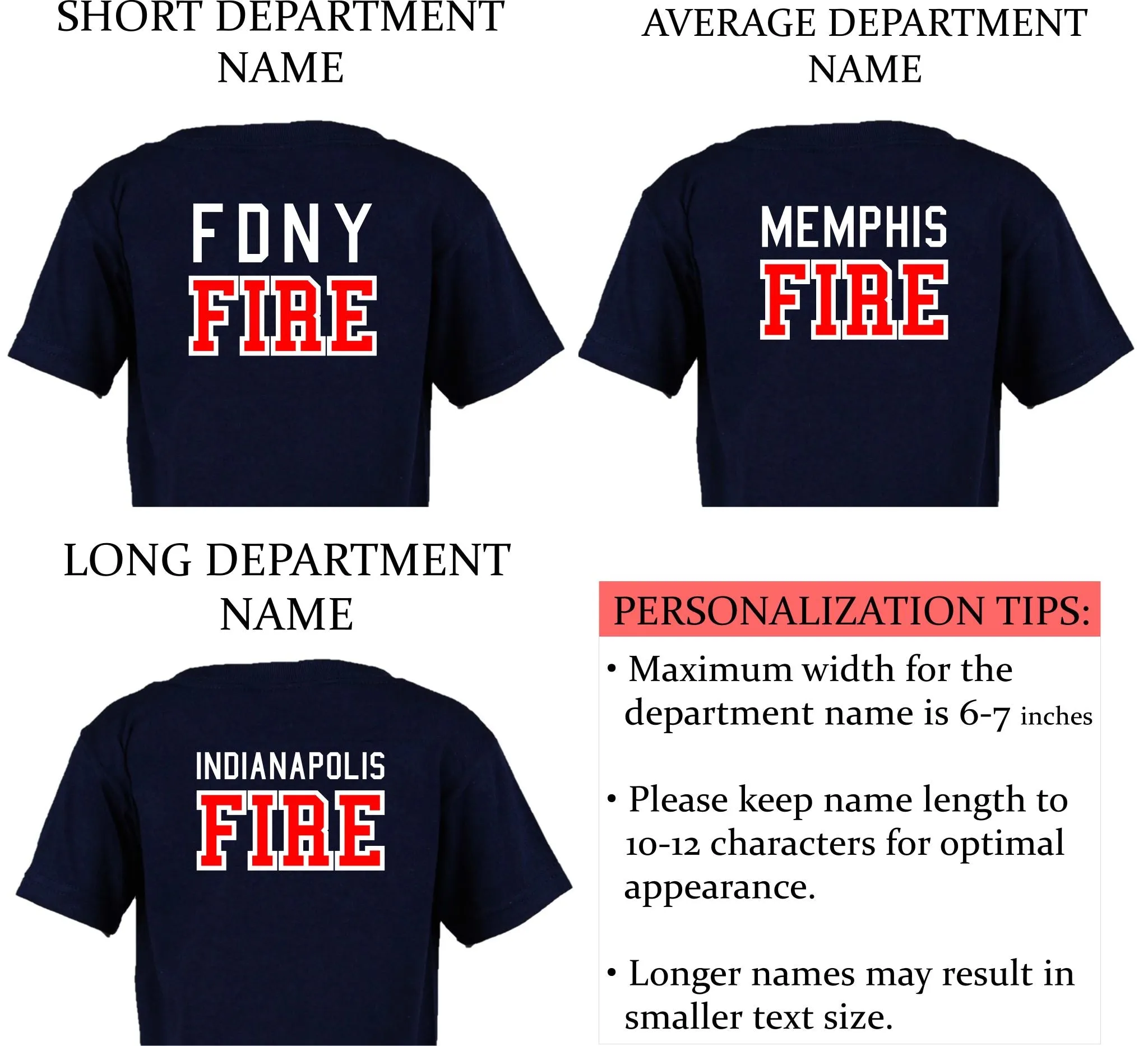 RED MALTESE CROSS Firefighter Personalized Navy YOUTH Shirt (ONLY)