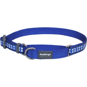 Reflective Bones Dark Blue Martingale