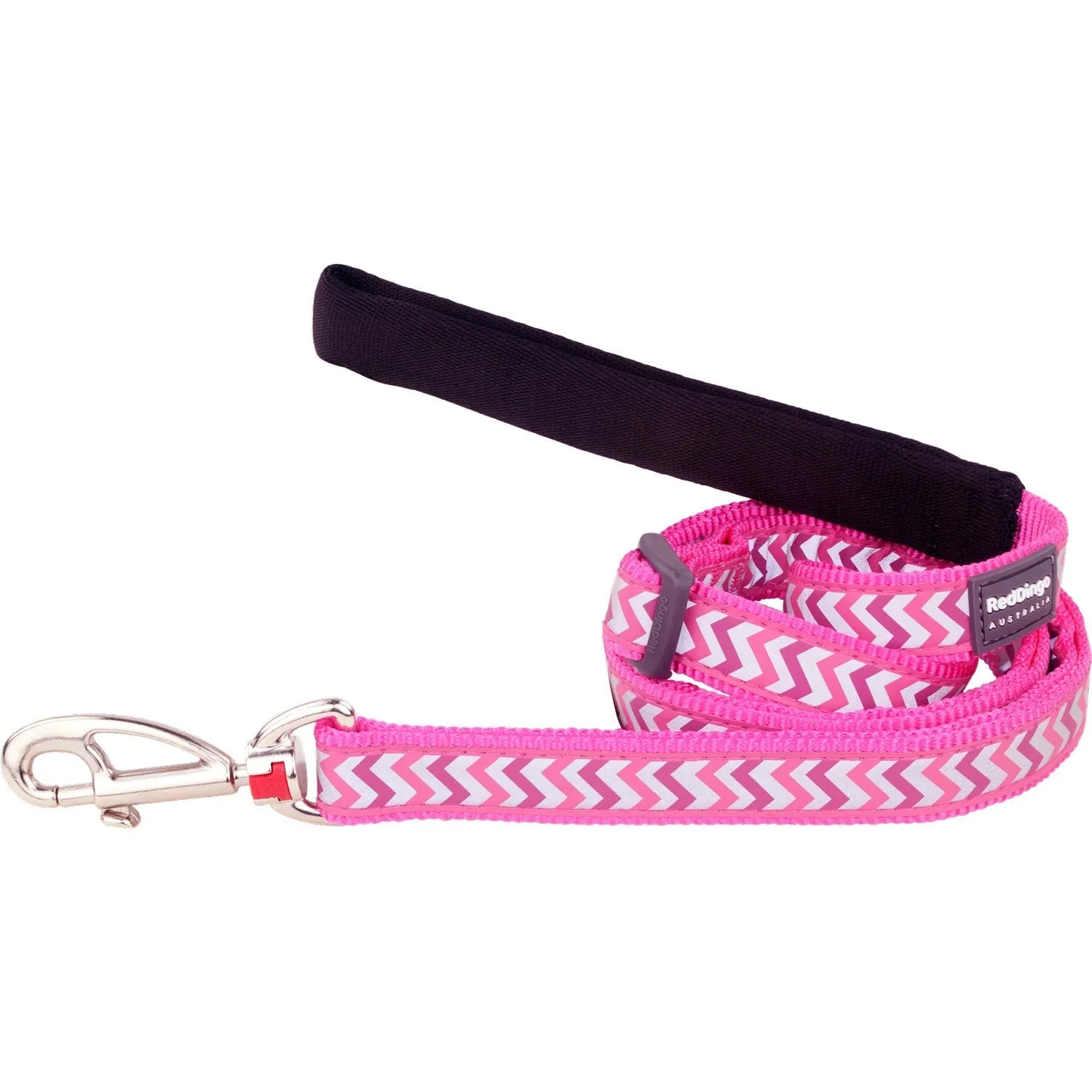 Reflective Ziggy Hot Pink Dog Leash