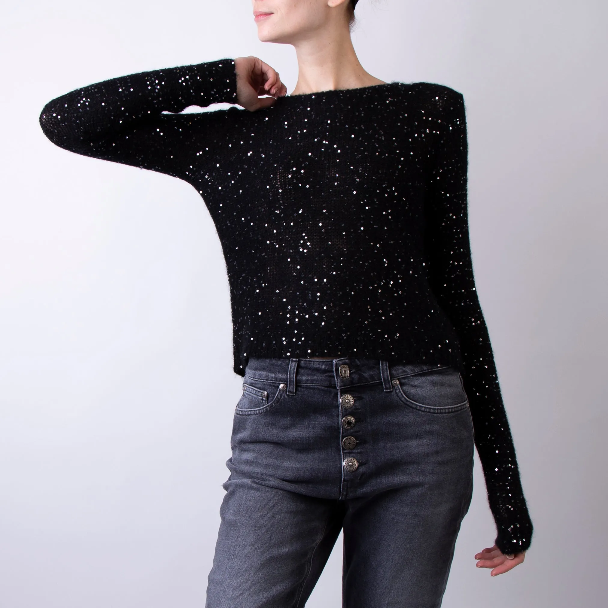 ROBERTO COLLINA SWEATER A15001 09 BLACK