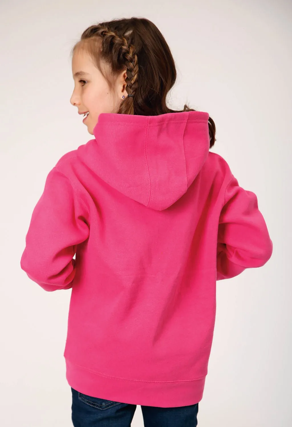 Roper Kids Girls Basic Pink 100% Cotton Hoodie