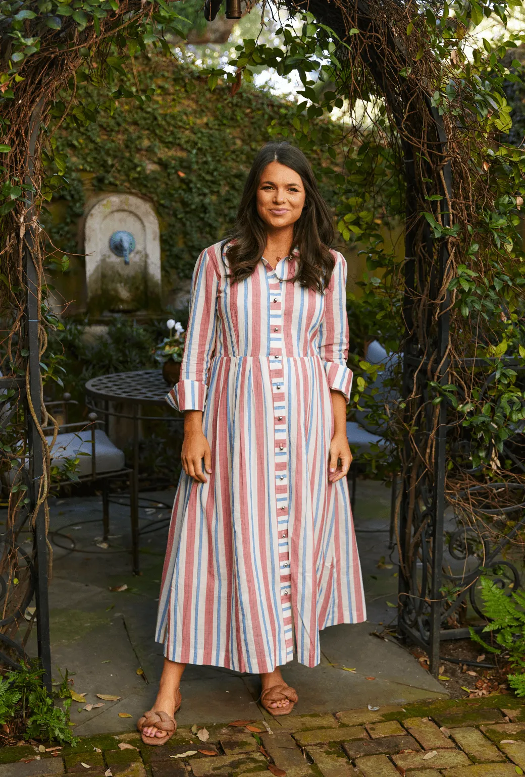 SAMPLE - Buru x Jaimie Dewberry Shirtdress - RWB Stripe