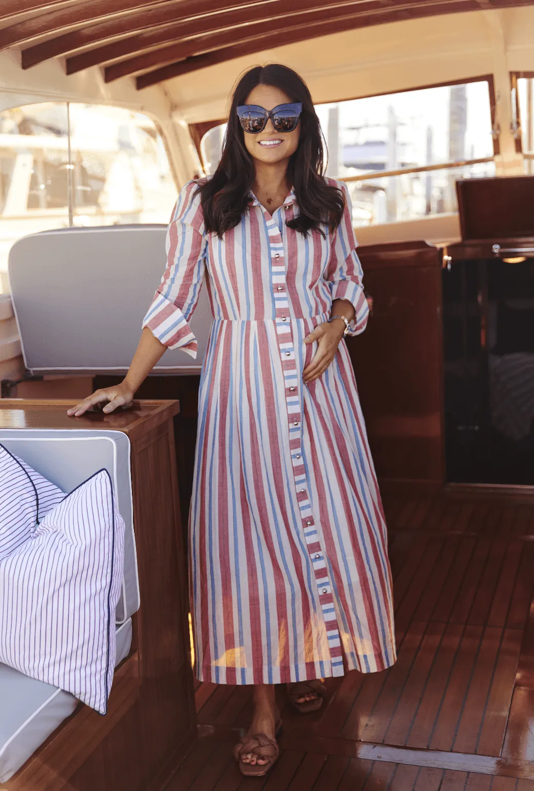 SAMPLE - Buru x Jaimie Dewberry Shirtdress - RWB Stripe