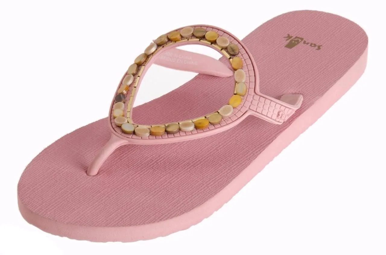 SANUK IBIZA LUNA ROSE PINK FLIP FLOPS SANDALS