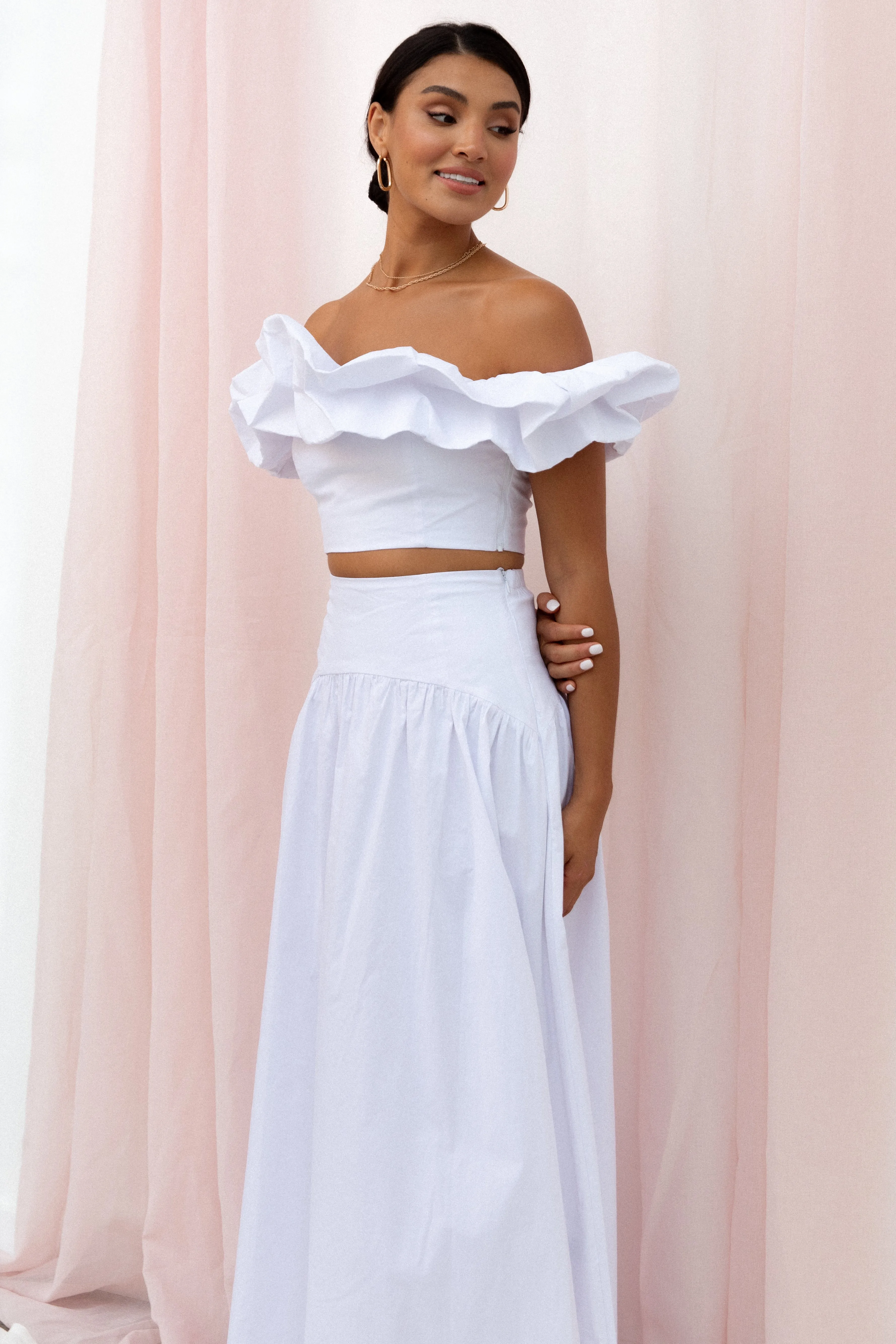 Savannah Maxi Skirt - White