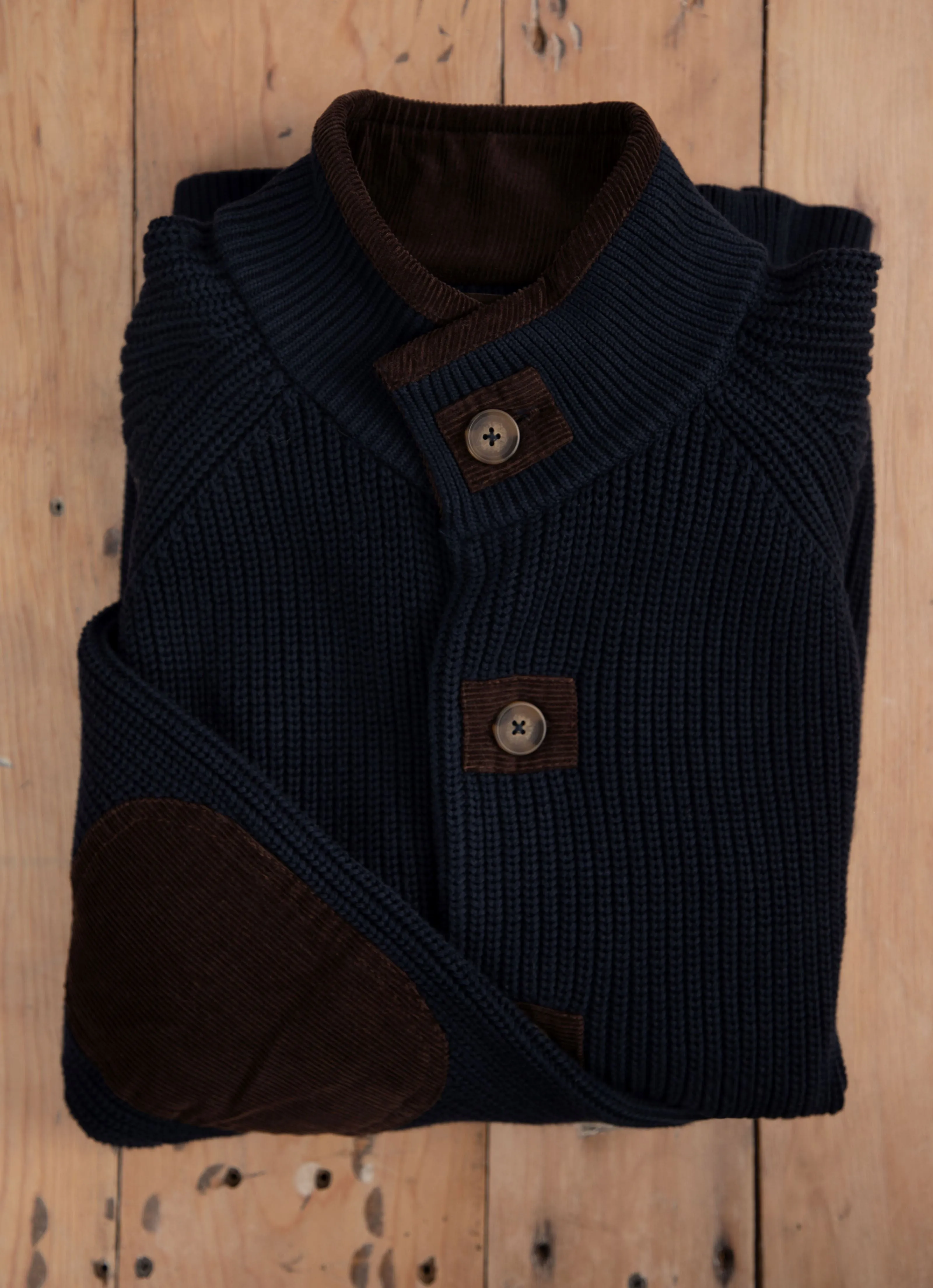 Scholarly Dover Knit & Corduroy Sweater