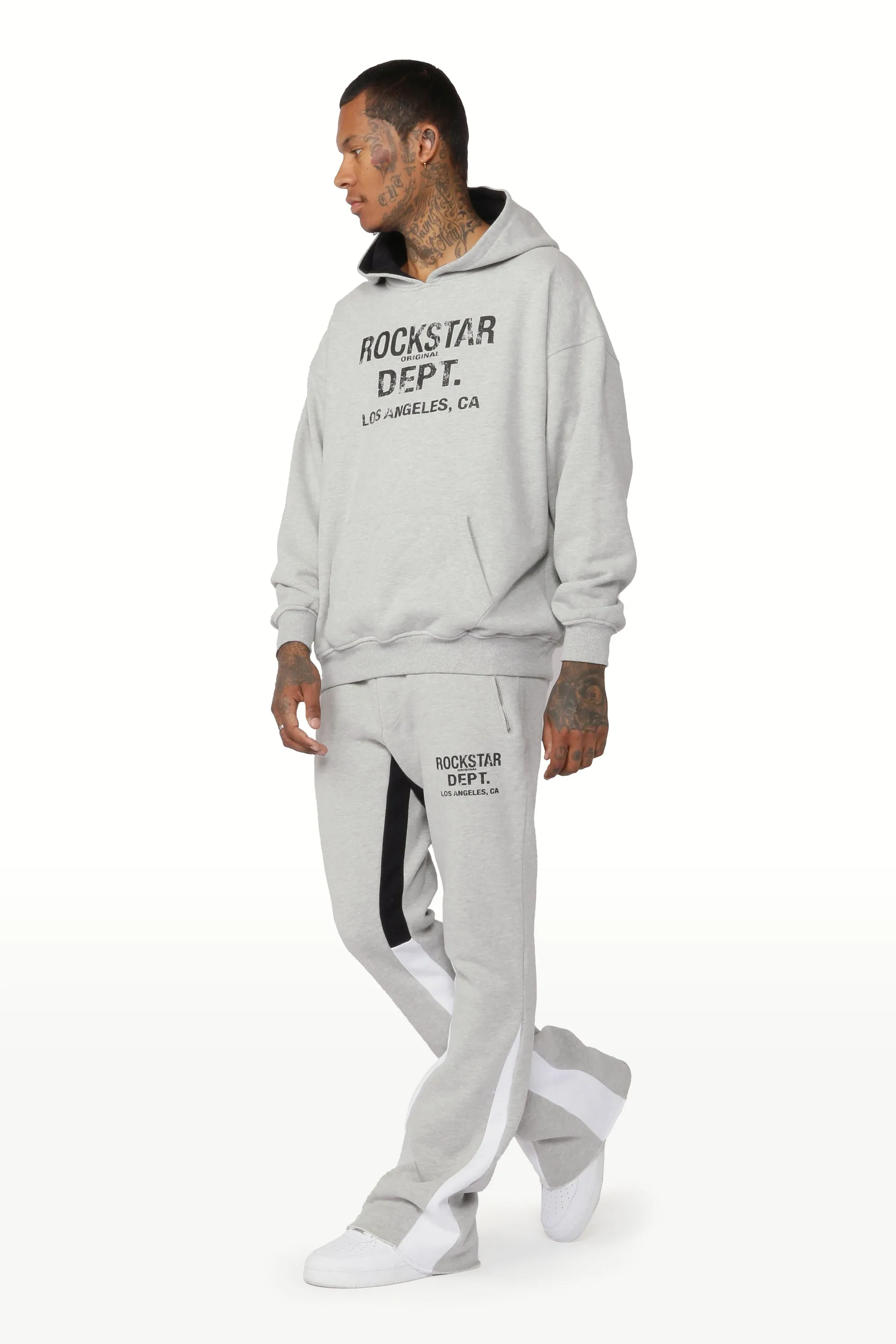 Scottie Grey/White Hoodie Track Set