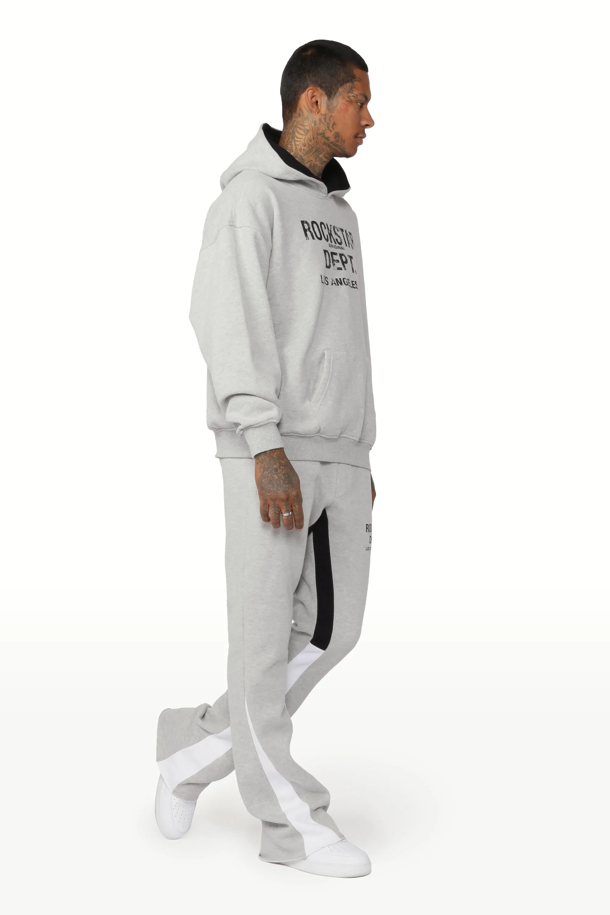 Scottie Grey/White Hoodie Track Set