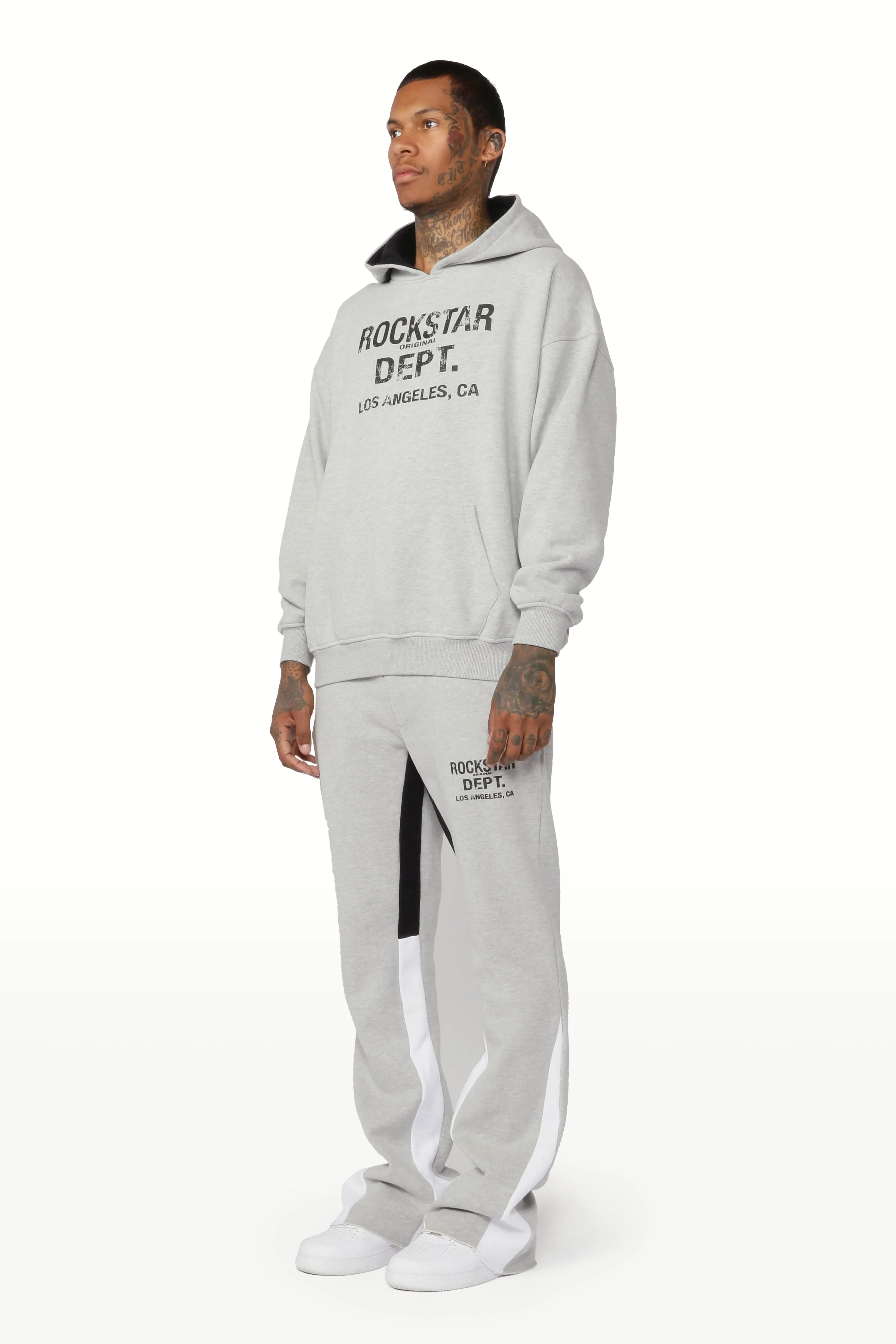 Scottie Grey/White Hoodie Track Set