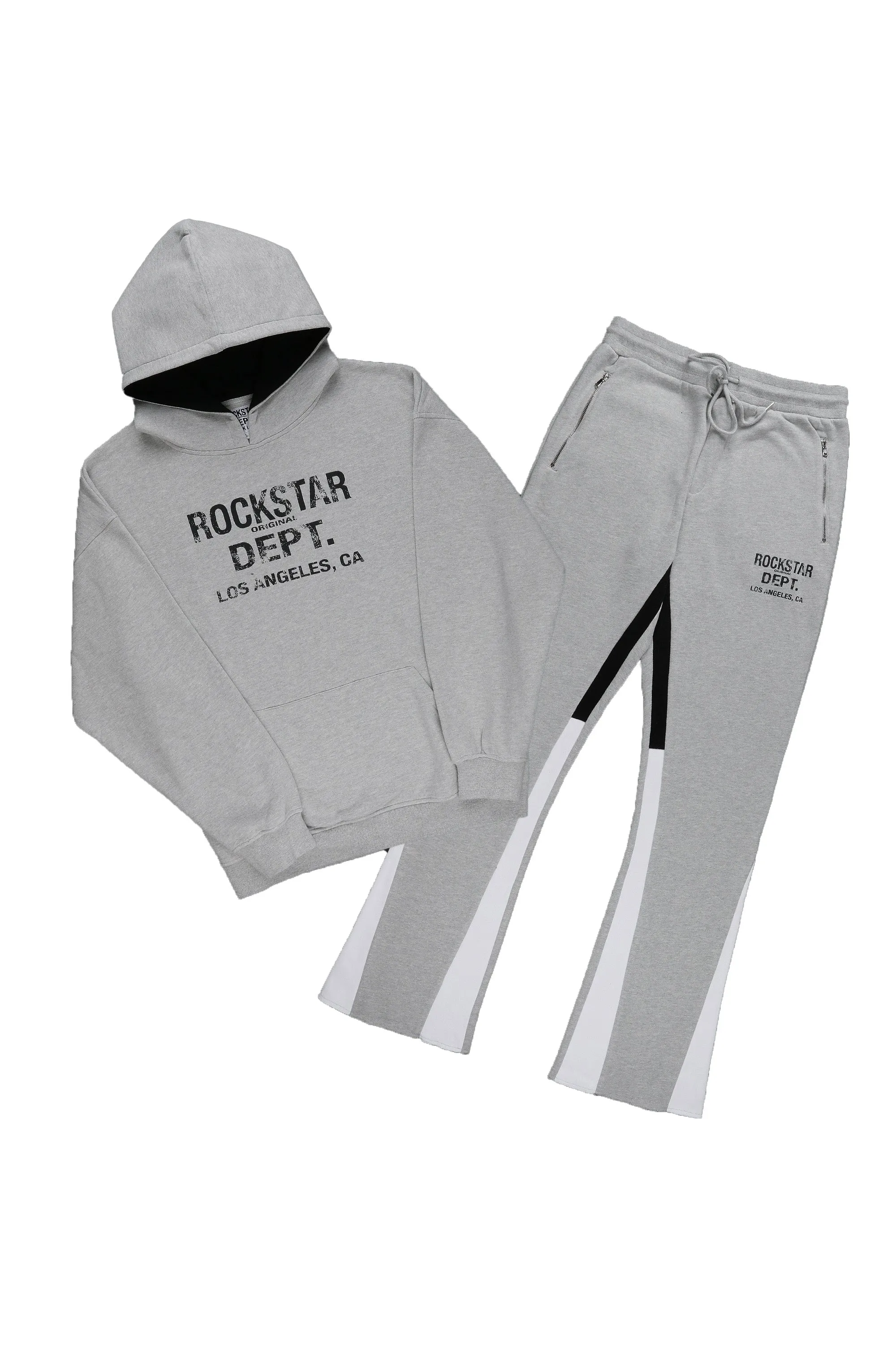 Scottie Grey/White Hoodie Track Set