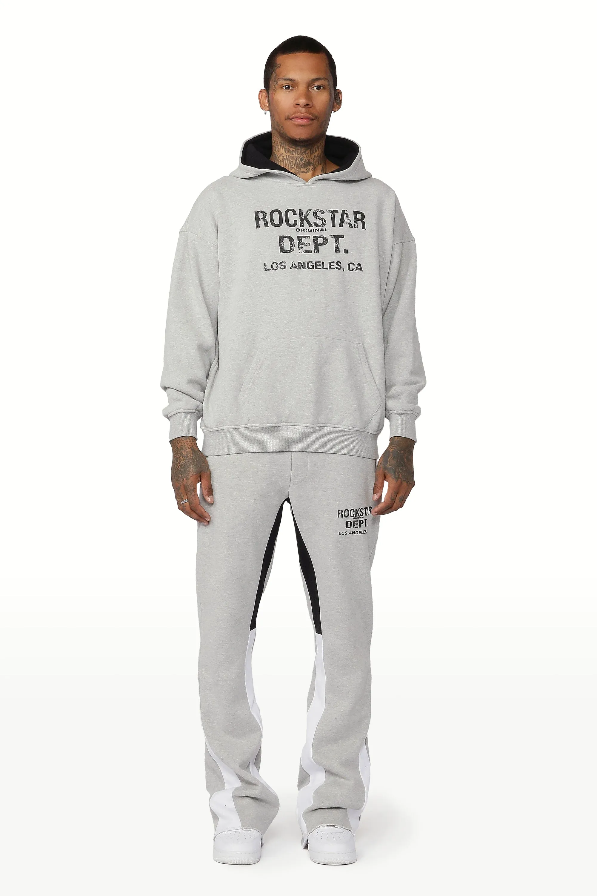 Scottie Grey/White Hoodie Track Set