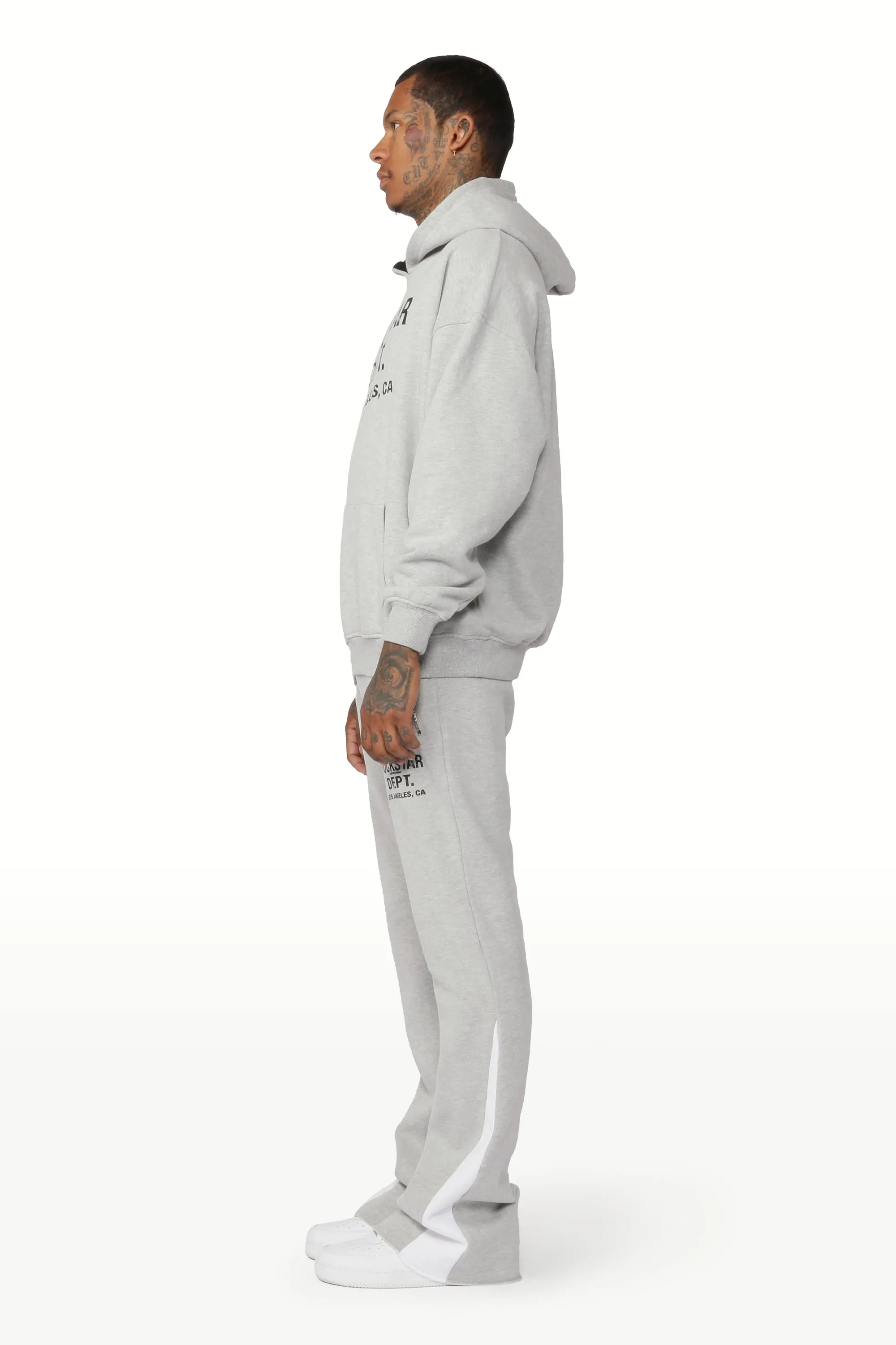 Scottie Grey/White Hoodie Track Set