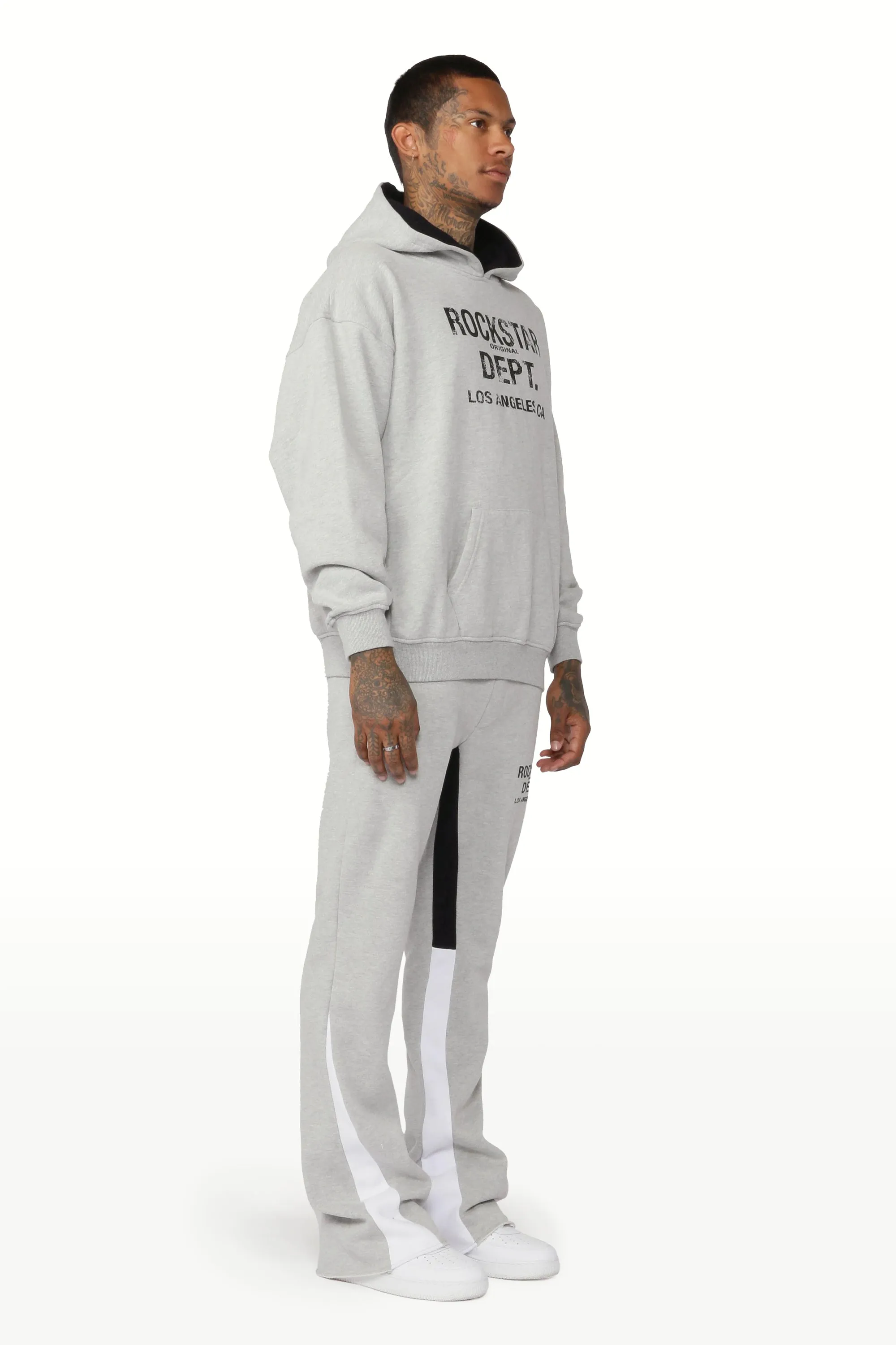 Scottie Grey/White Hoodie Track Set