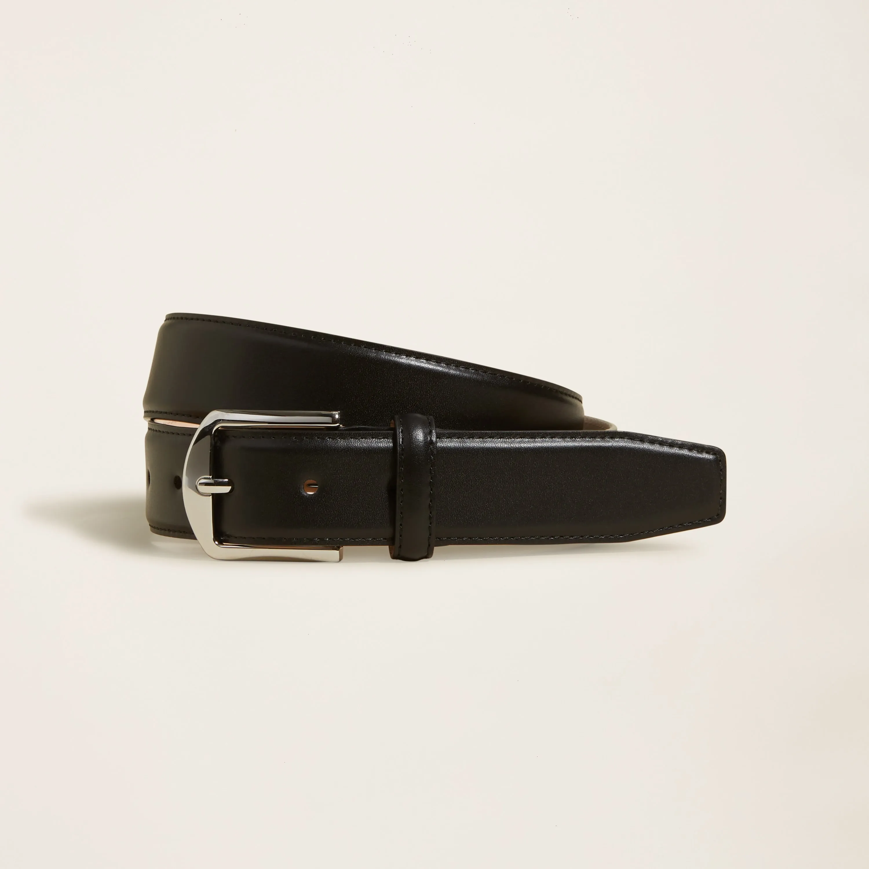 Sergio Italian Round Buckle Napa Leather Belt