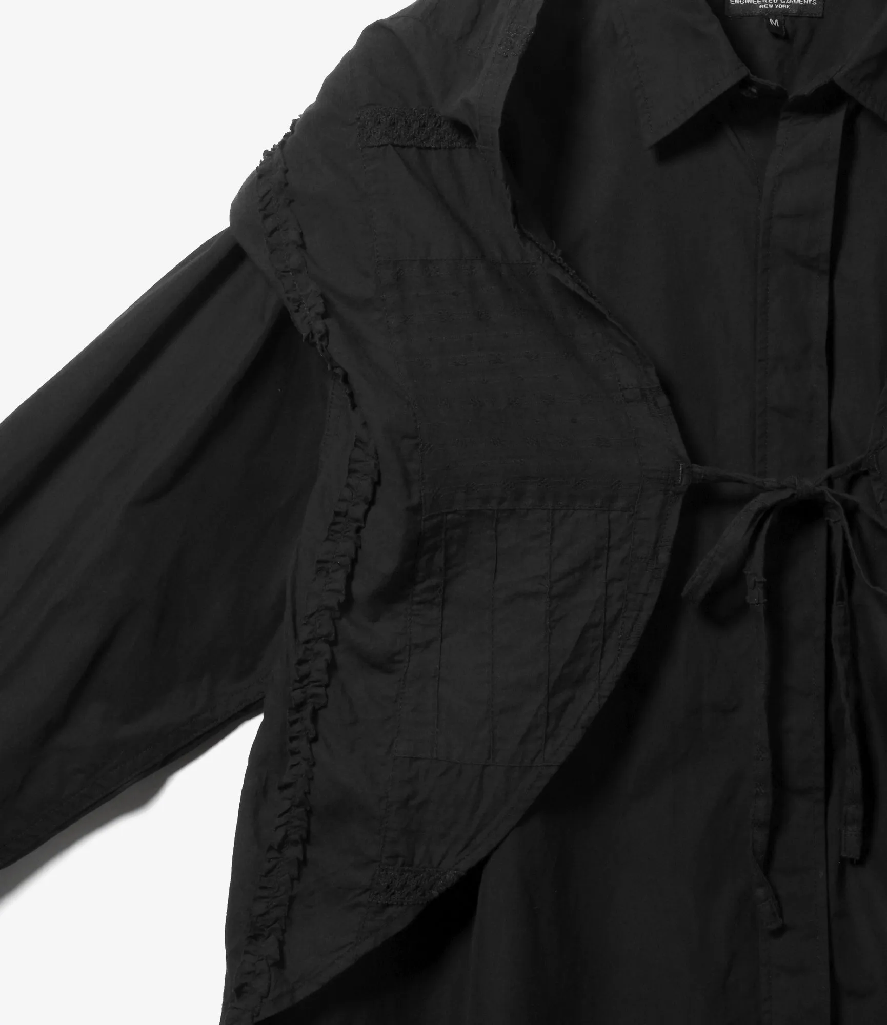 Shawl Shirt – Black 100's 2-Ply Broadcloth