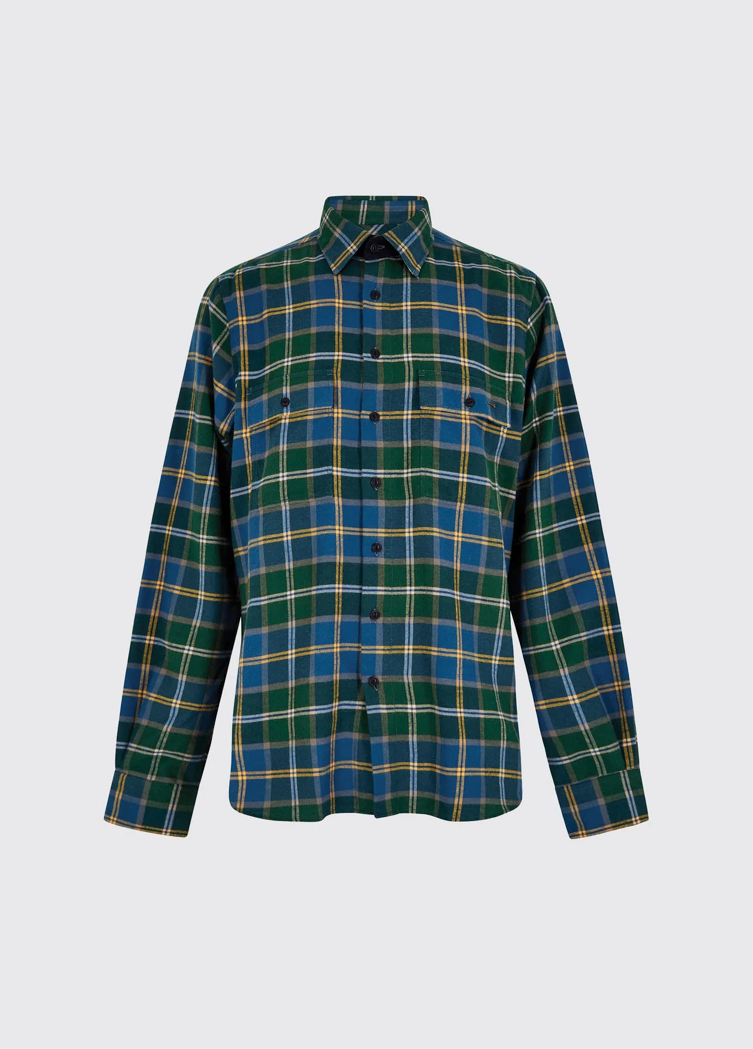 Shelbourne Check Flannel Shirt - Verdigris