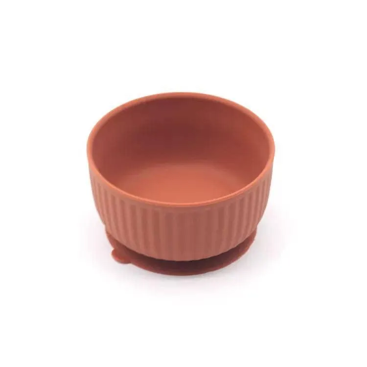 Silicone non slip small pet watering bowl cat food bowl dog feeding Terracotta