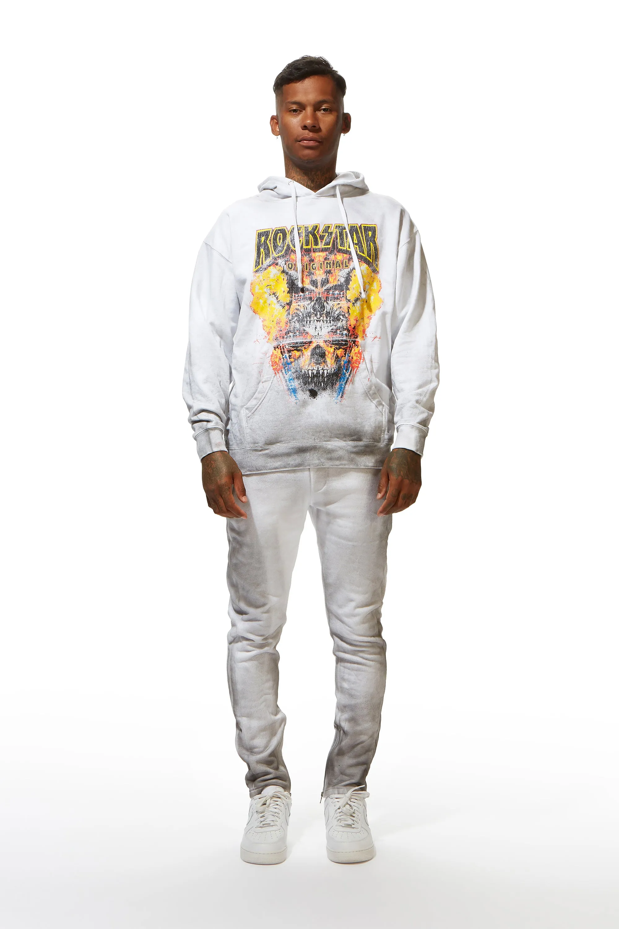 Simmons White Hoodie Set