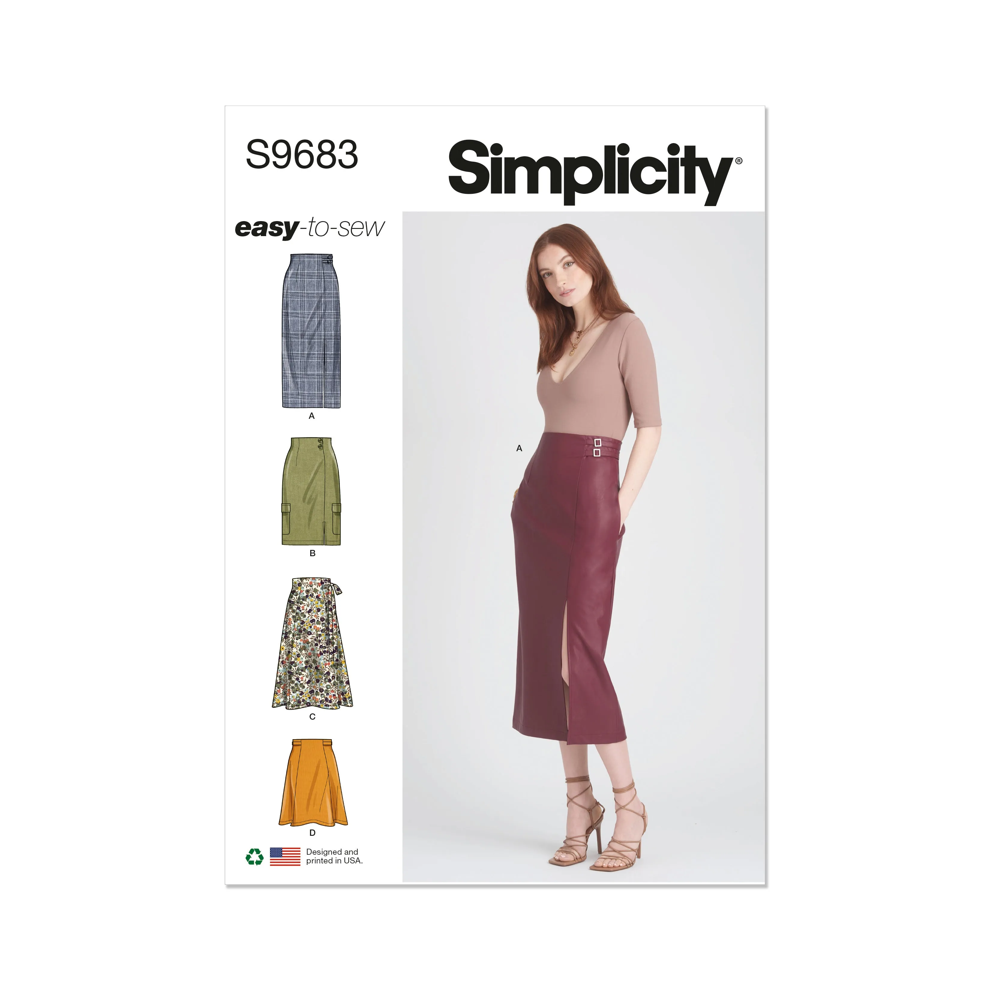 Simplicity Sewing Pattern S9683 MISSES' SKIRTS